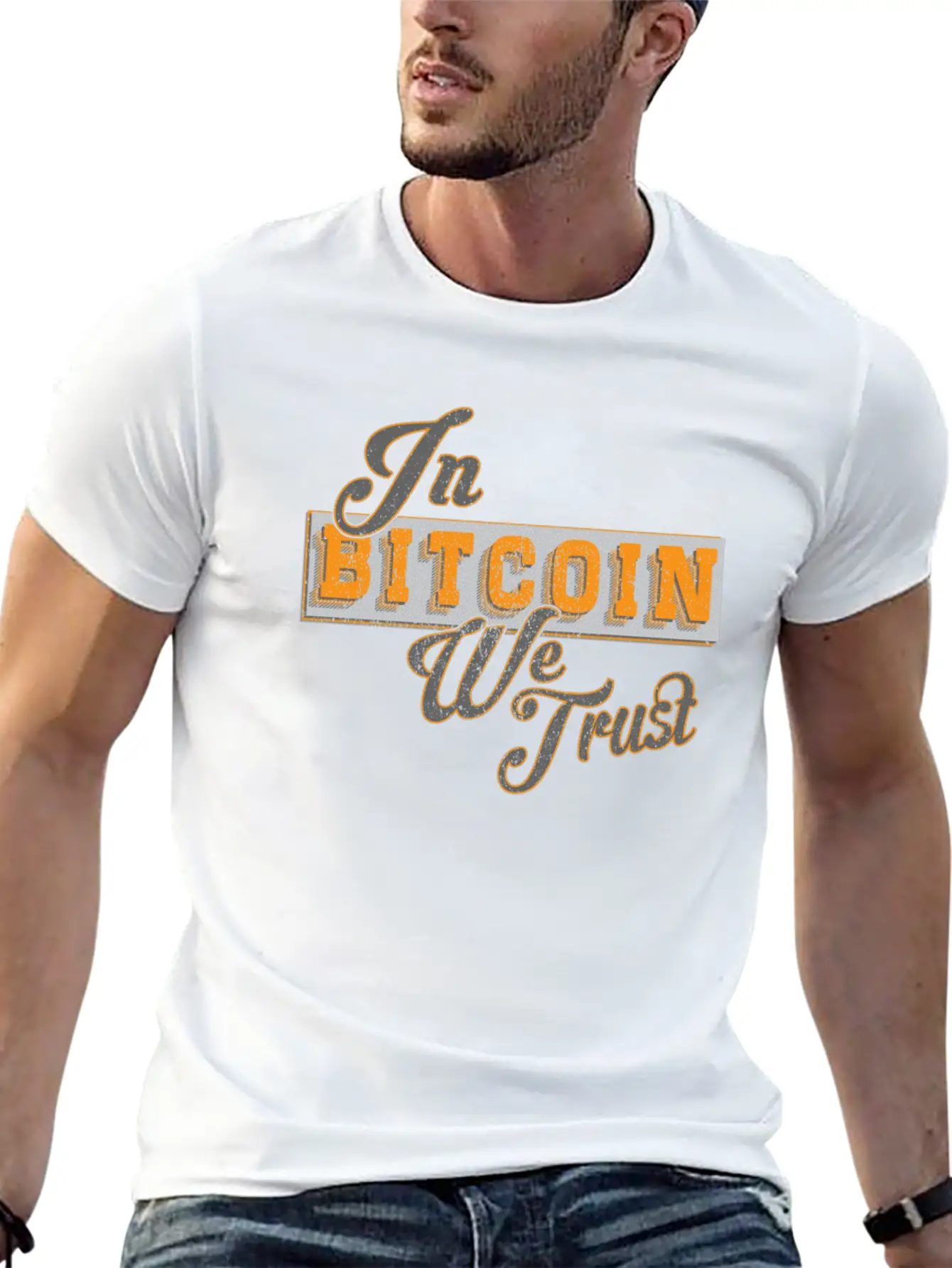 In Bitcoin We Trust Funny BTC Meme Crypto Saying Basic Graphic T-Shirt ¨C Daily Comfort In Soft Cotton