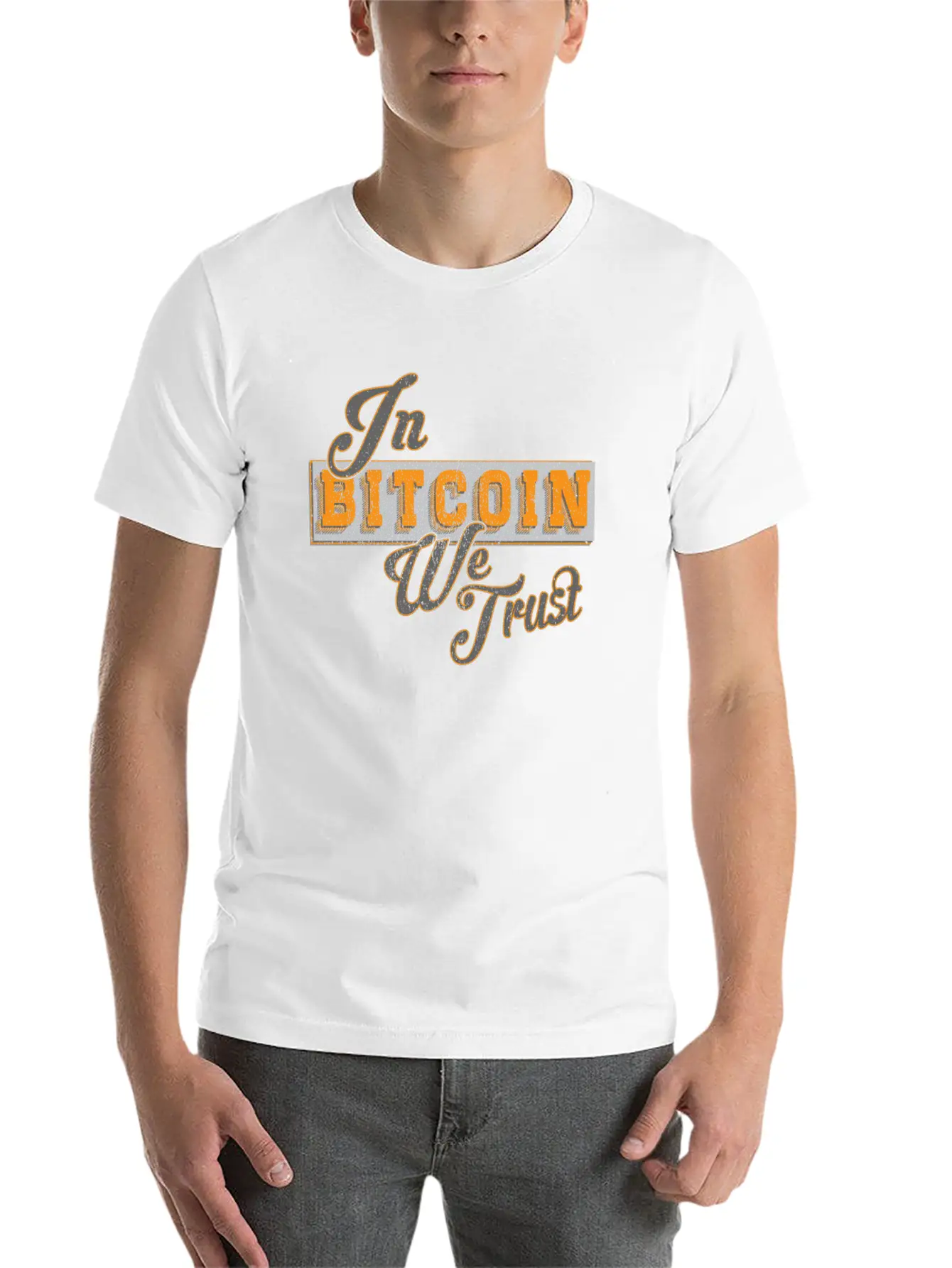 In Bitcoin We Trust Funny BTC Meme Crypto Saying Basic Graphic T-Shirt ¨C Daily Comfort In Soft Cotton