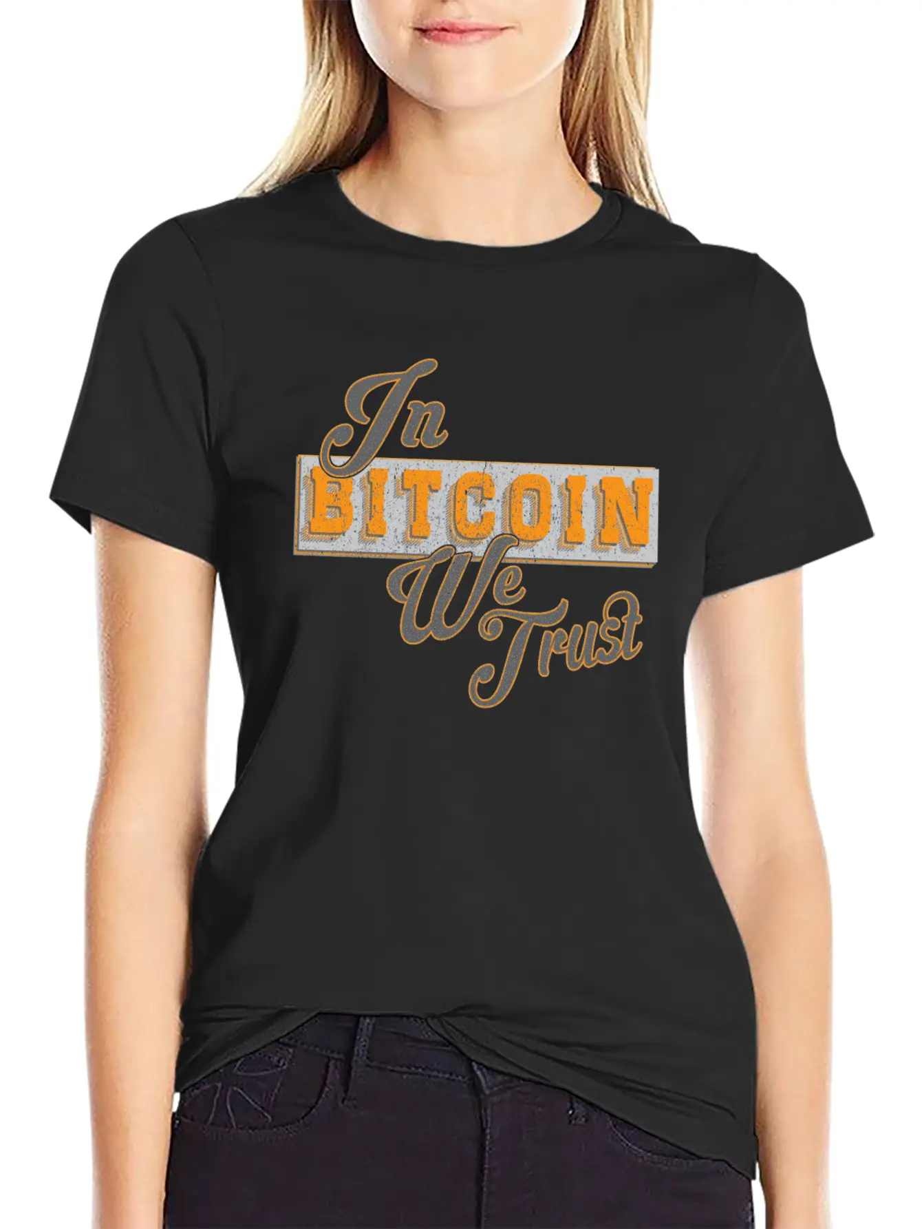 In Bitcoin We Trust Funny BTC Meme Crypto Saying Basic Graphic T-Shirt ¨C Daily Comfort In Soft Cotton