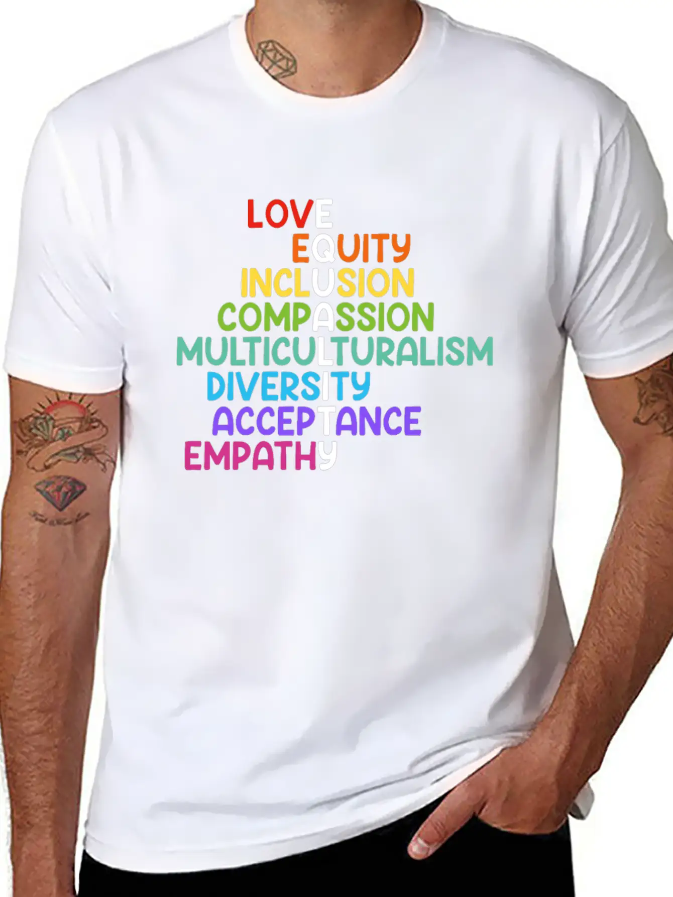 Inclusion Compassion People With Disabilities Basic Graphic T-Shirt ¨C Daily Comfort In Soft Cotton