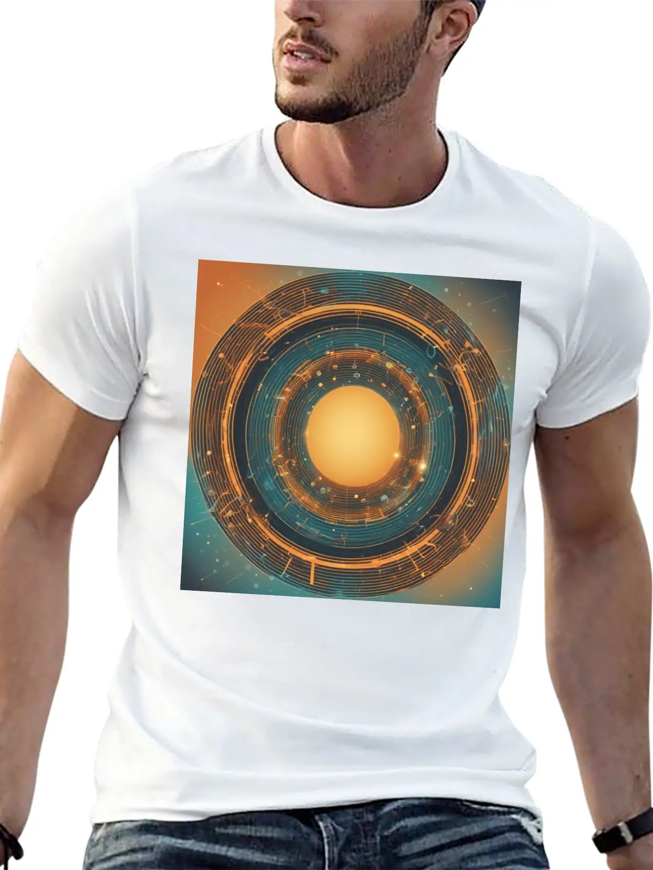 Infinity Concept: Eternal Echo Basic Graphic T-Shirt ¨C Daily Comfort In Soft Cotton