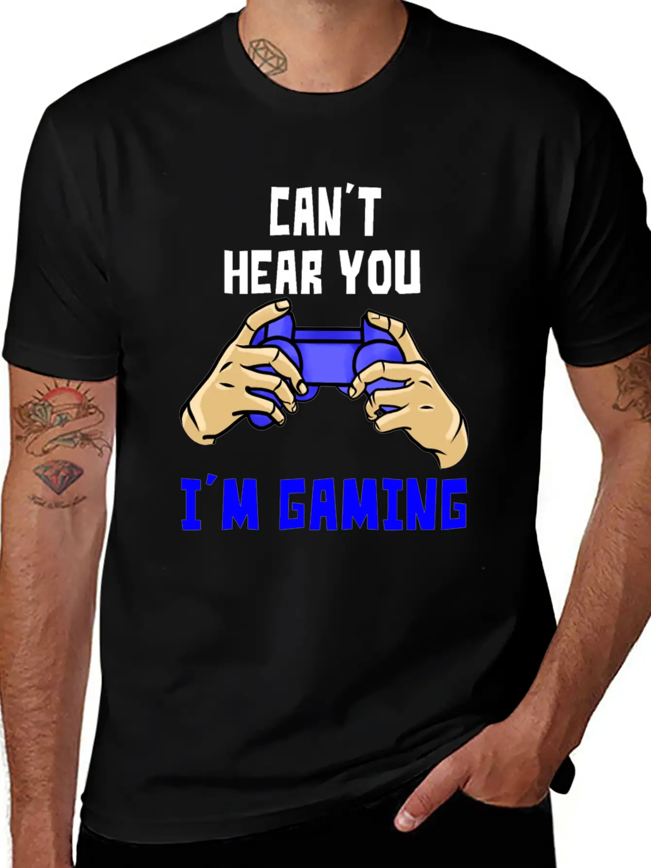 Interrupting A Gamer Design Soft Cotton Short Sleeve Tee ¨C Unisex Wardrobe Staple