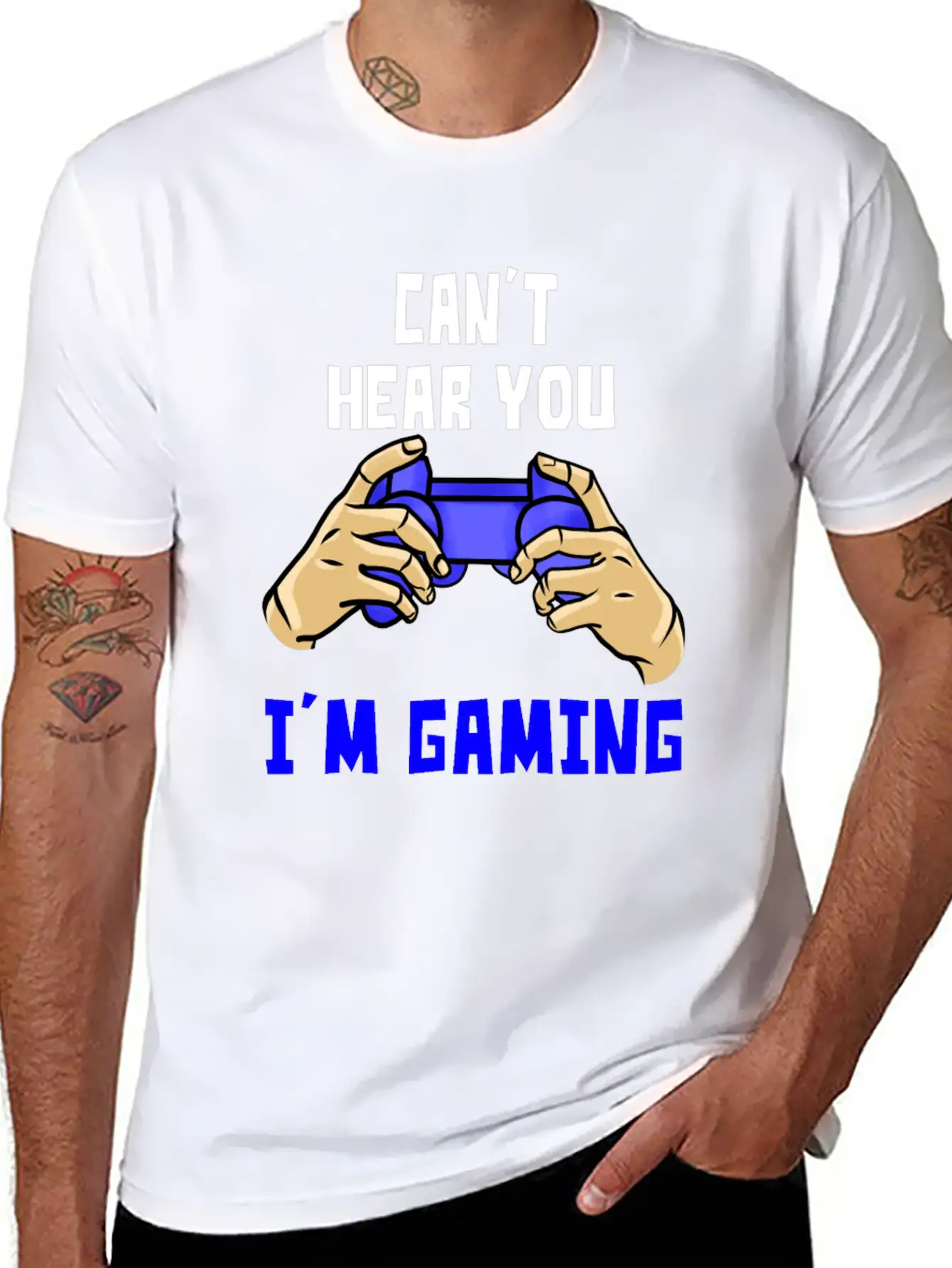 Interrupting A Gamer Design Soft Cotton Short Sleeve Tee ¨C Unisex Wardrobe Staple