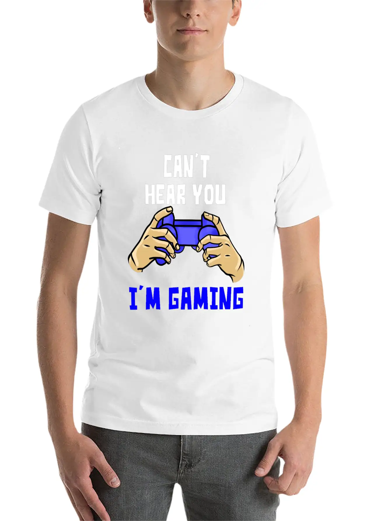Interrupting A Gamer Design Soft Cotton Short Sleeve Tee ¨C Unisex Wardrobe Staple