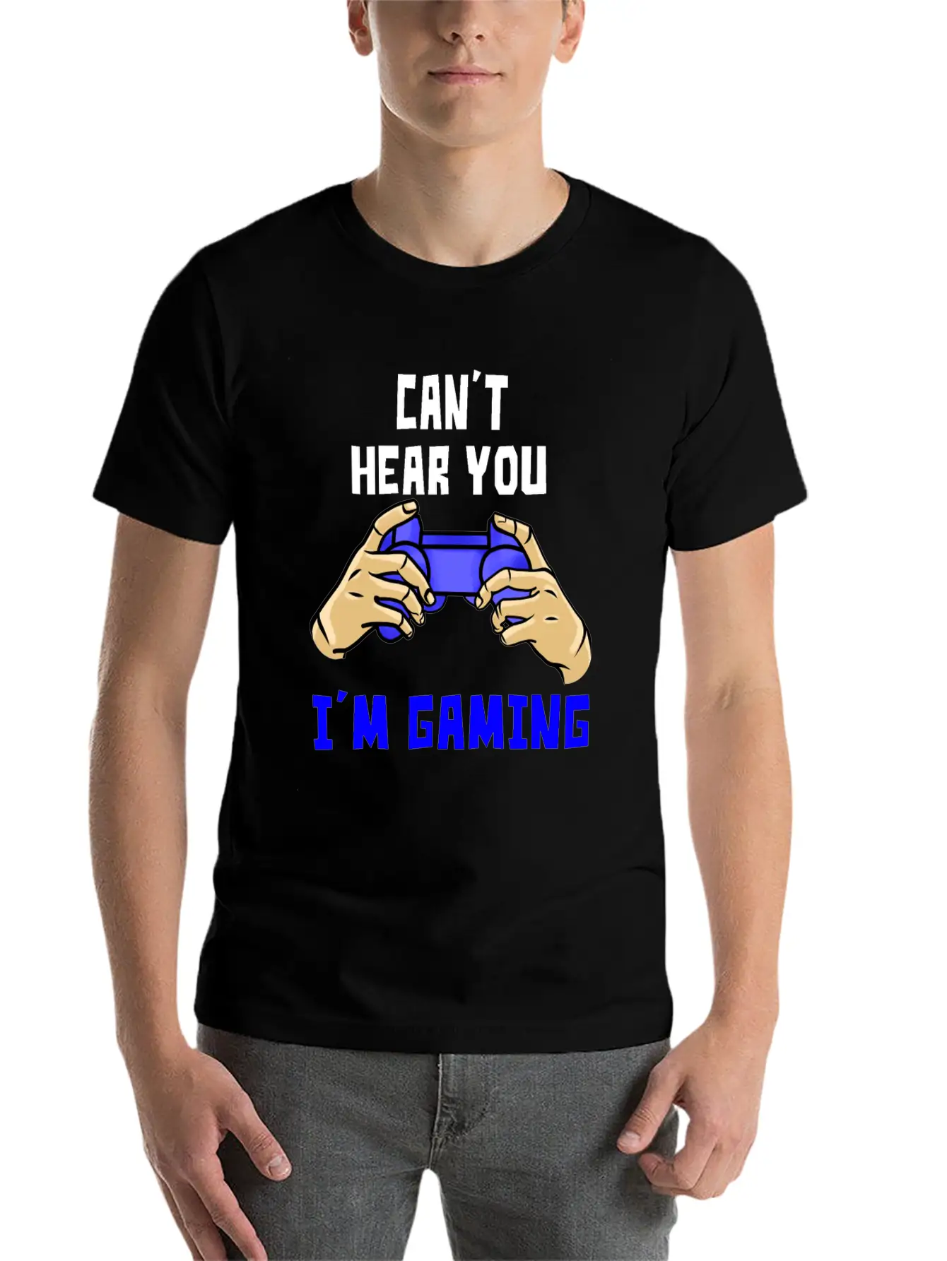 Interrupting A Gamer Design Soft Cotton Short Sleeve Tee ¨C Unisex Wardrobe Staple