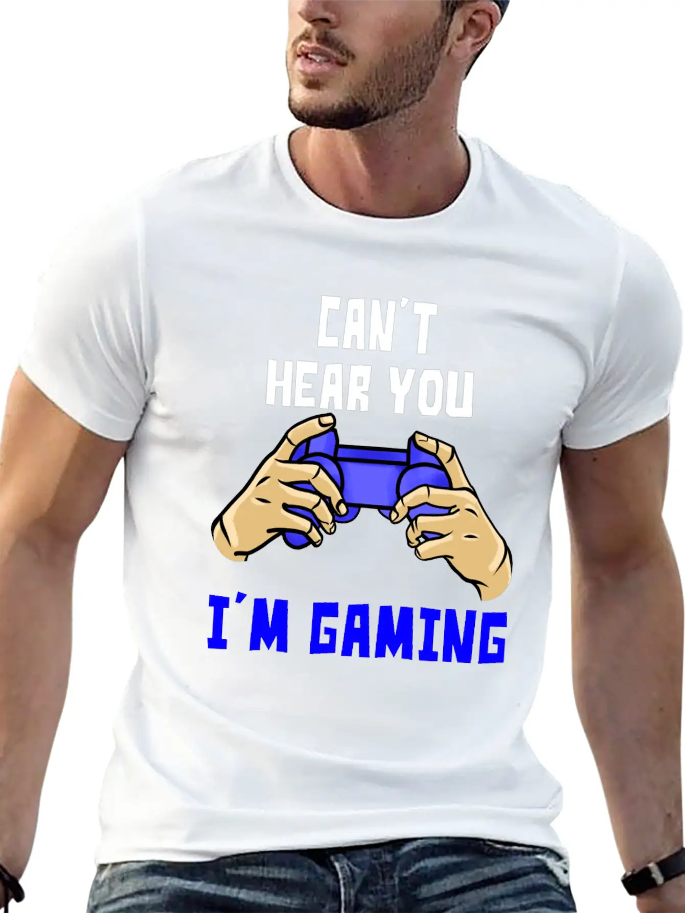 Interrupting A Gamer Design Soft Cotton Short Sleeve Tee ¨C Unisex Wardrobe Staple