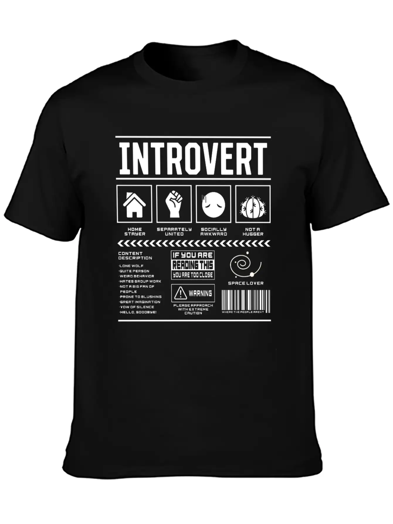 Introvert Introverted Introverts Shy Basic Graphic T-Shirt ¨C Daily Comfort In Soft Cotton