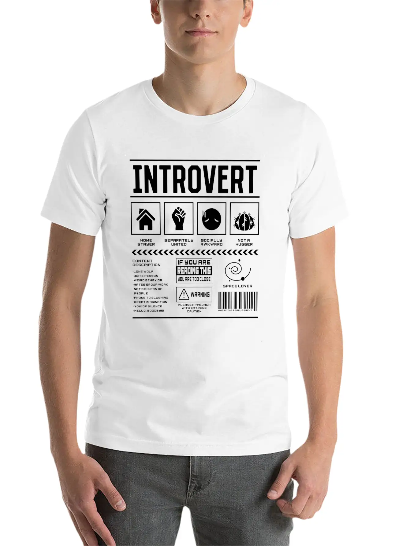 Introvert Introverted Introverts Shy Basic Graphic T-Shirt ¨C Daily Comfort In Soft Cotton