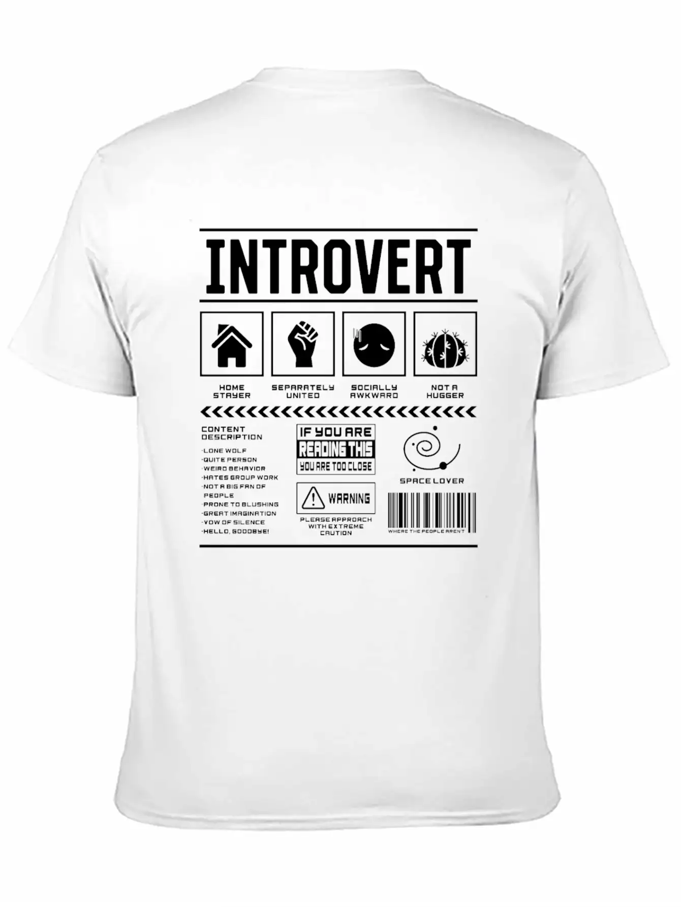 Introvert Introverted Introverts Shy Basic Graphic T-Shirt ¨C Daily Comfort In Soft Cotton