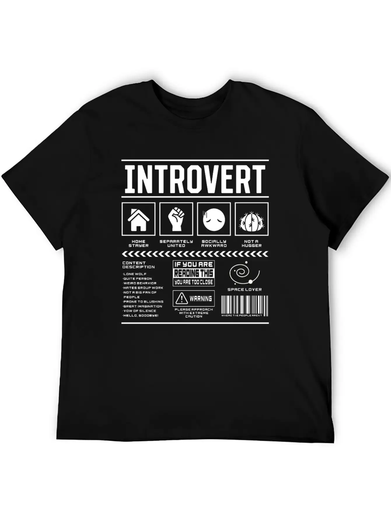 Introvert Introverted Introverts Shy Basic Graphic T-Shirt ¨C Daily Comfort In Soft Cotton
