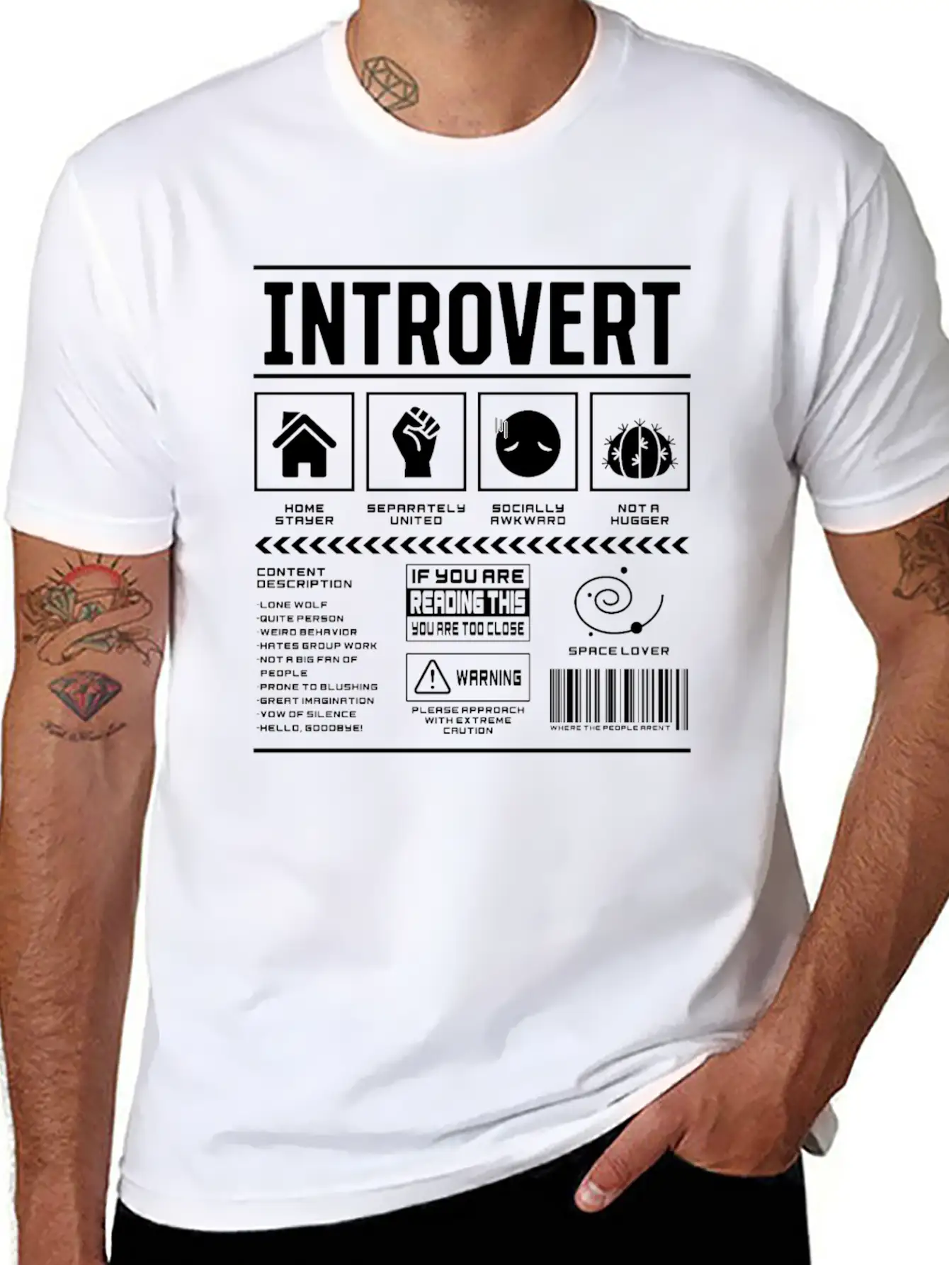 Introvert Introverted Introverts Shy Basic Graphic T-Shirt ¨C Daily Comfort In Soft Cotton