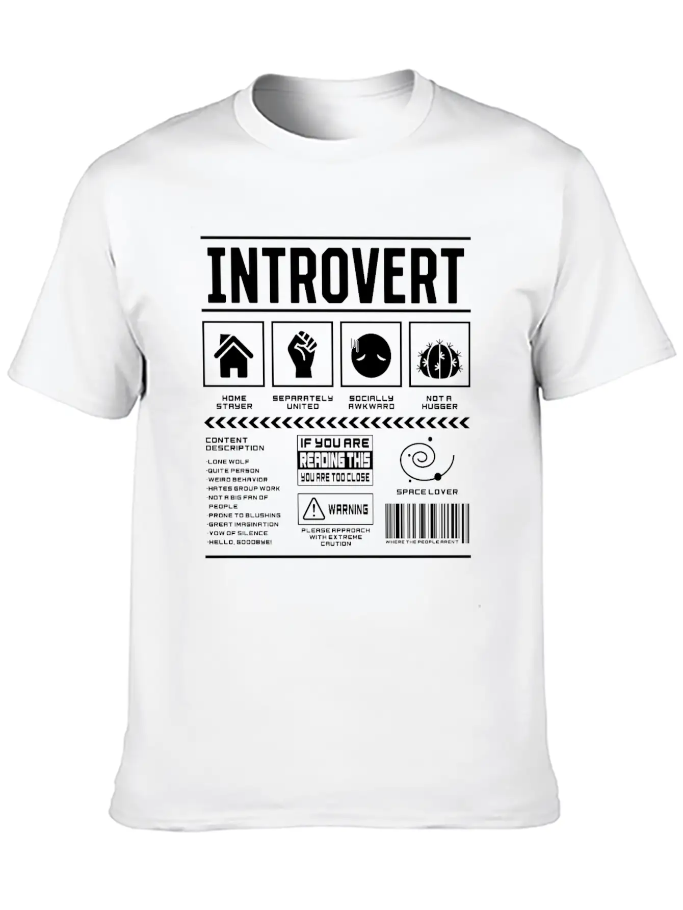 Introvert Introverted Introverts Shy Basic Graphic T-Shirt ¨C Daily Comfort In Soft Cotton