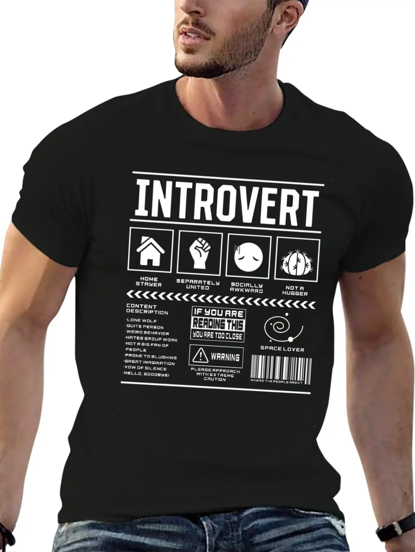 Introvert Introverted Introverts Shy Basic Graphic T-Shirt ¨C Daily Comfort In Soft Cotton