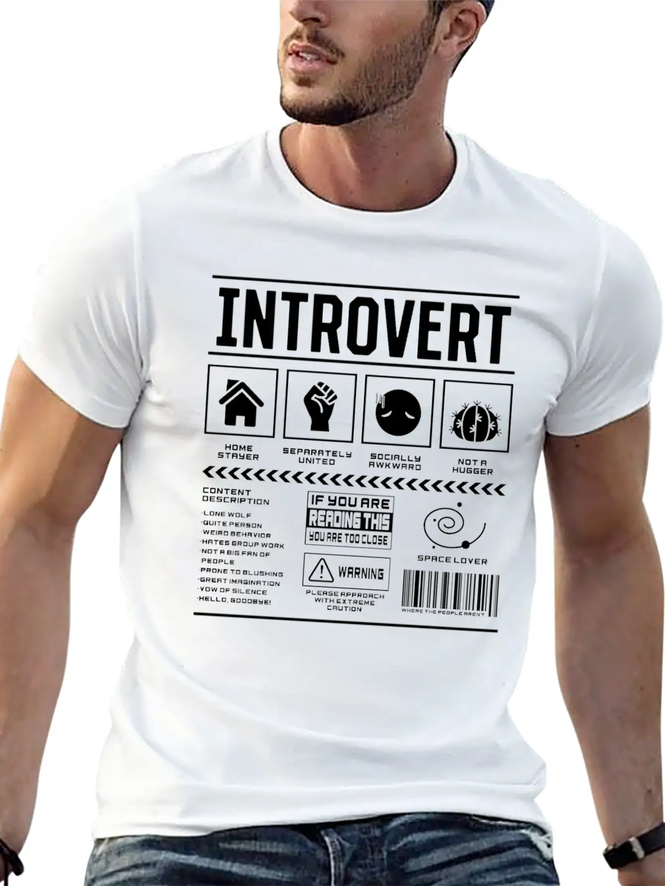 Introvert Introverted Introverts Shy Basic Graphic T-Shirt ¨C Daily Comfort In Soft Cotton