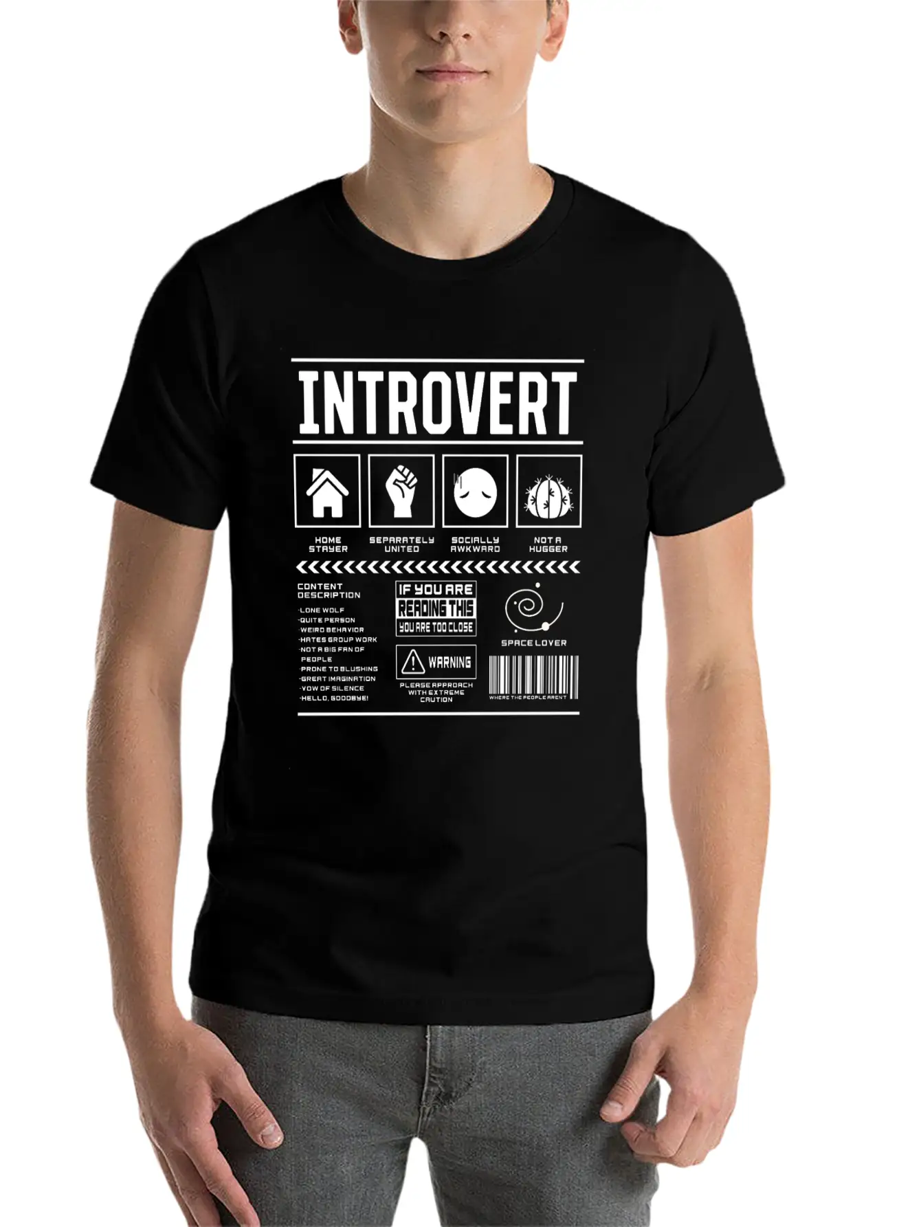 Introvert Introverted Introverts Shy Basic Graphic T-Shirt ¨C Daily Comfort In Soft Cotton