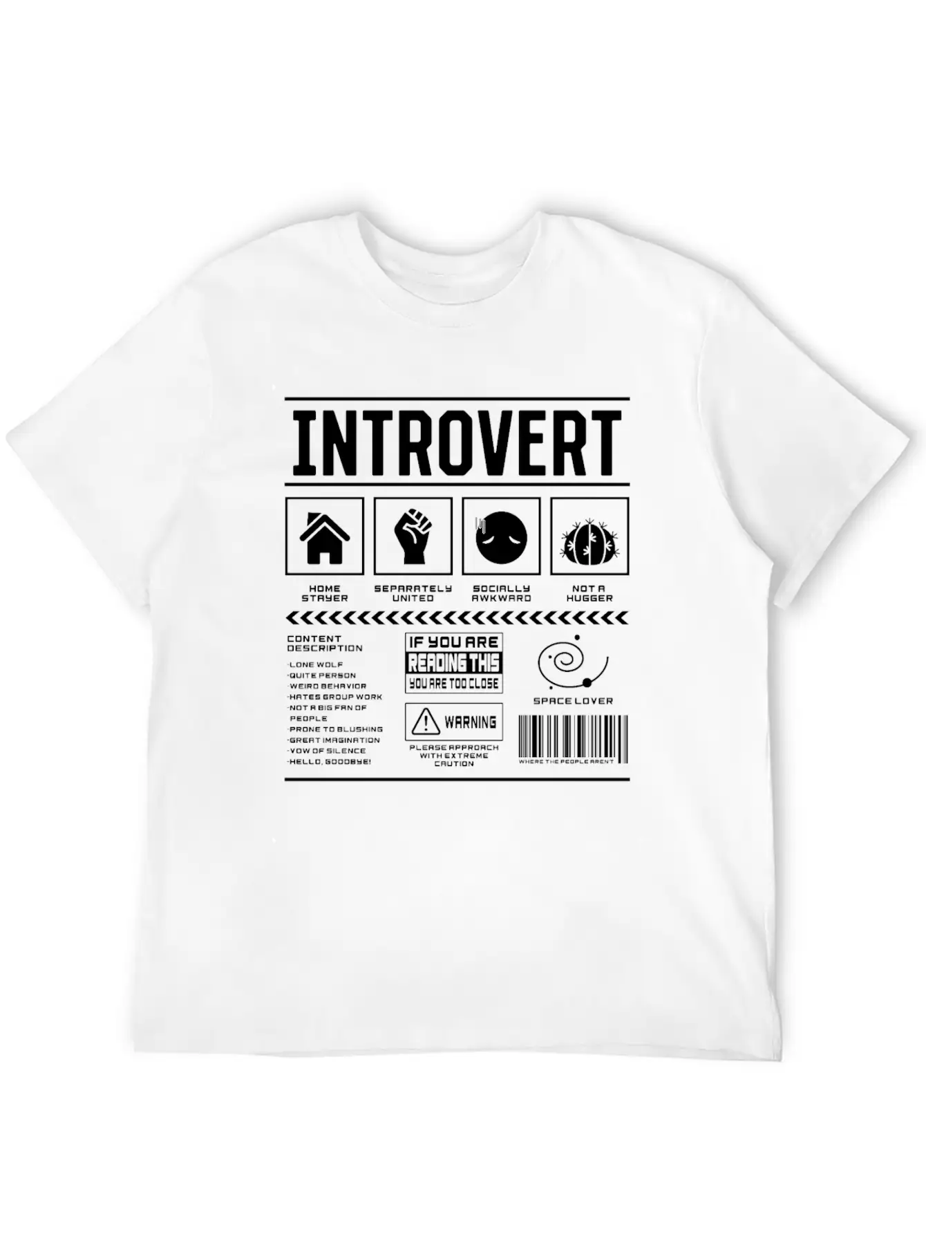 Introvert Introverted Introverts Shy Basic Graphic T-Shirt ¨C Daily Comfort In Soft Cotton