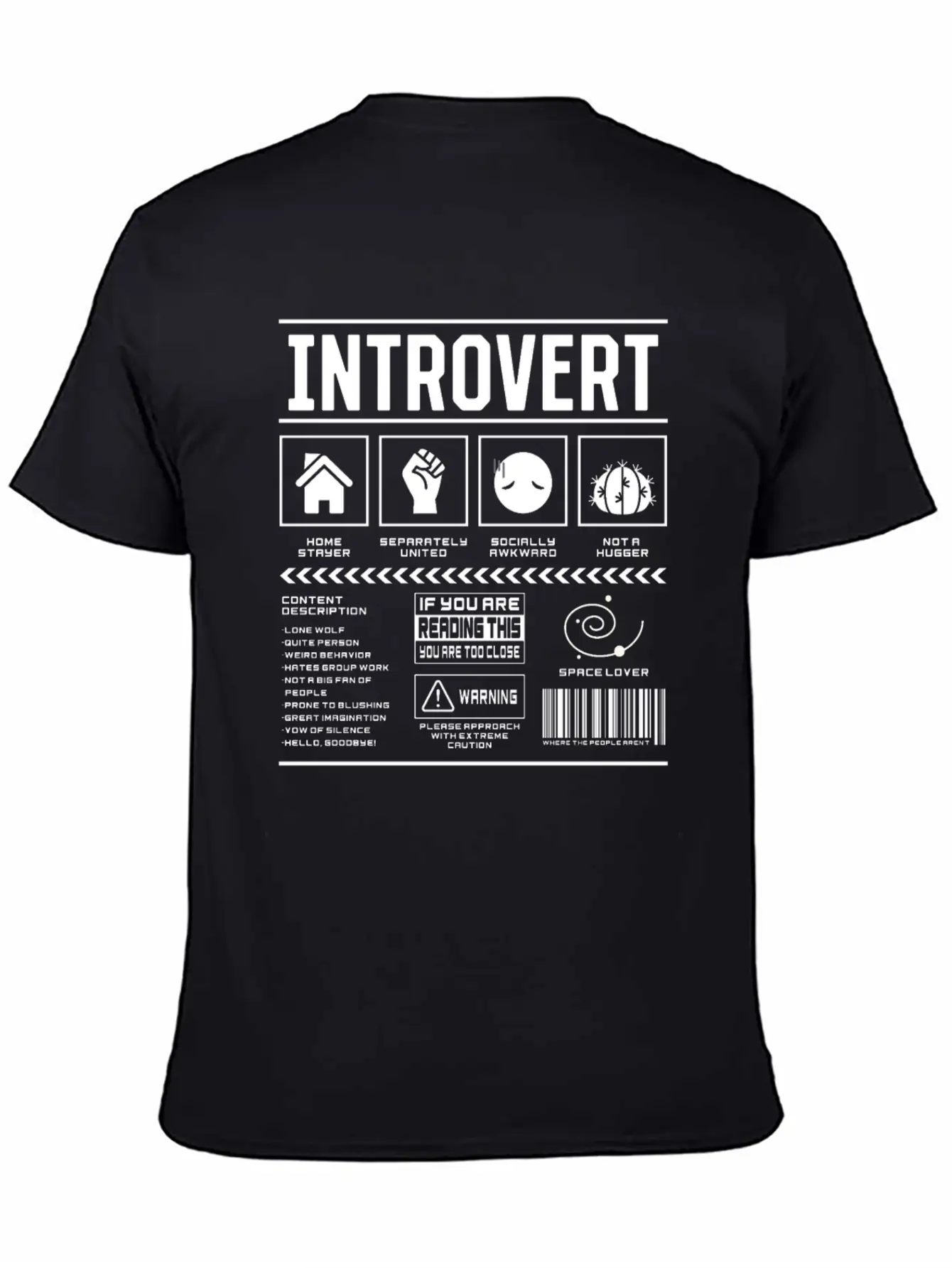 Introvert Introverted Introverts Shy Basic Graphic T-Shirt ¨C Daily Comfort In Soft Cotton