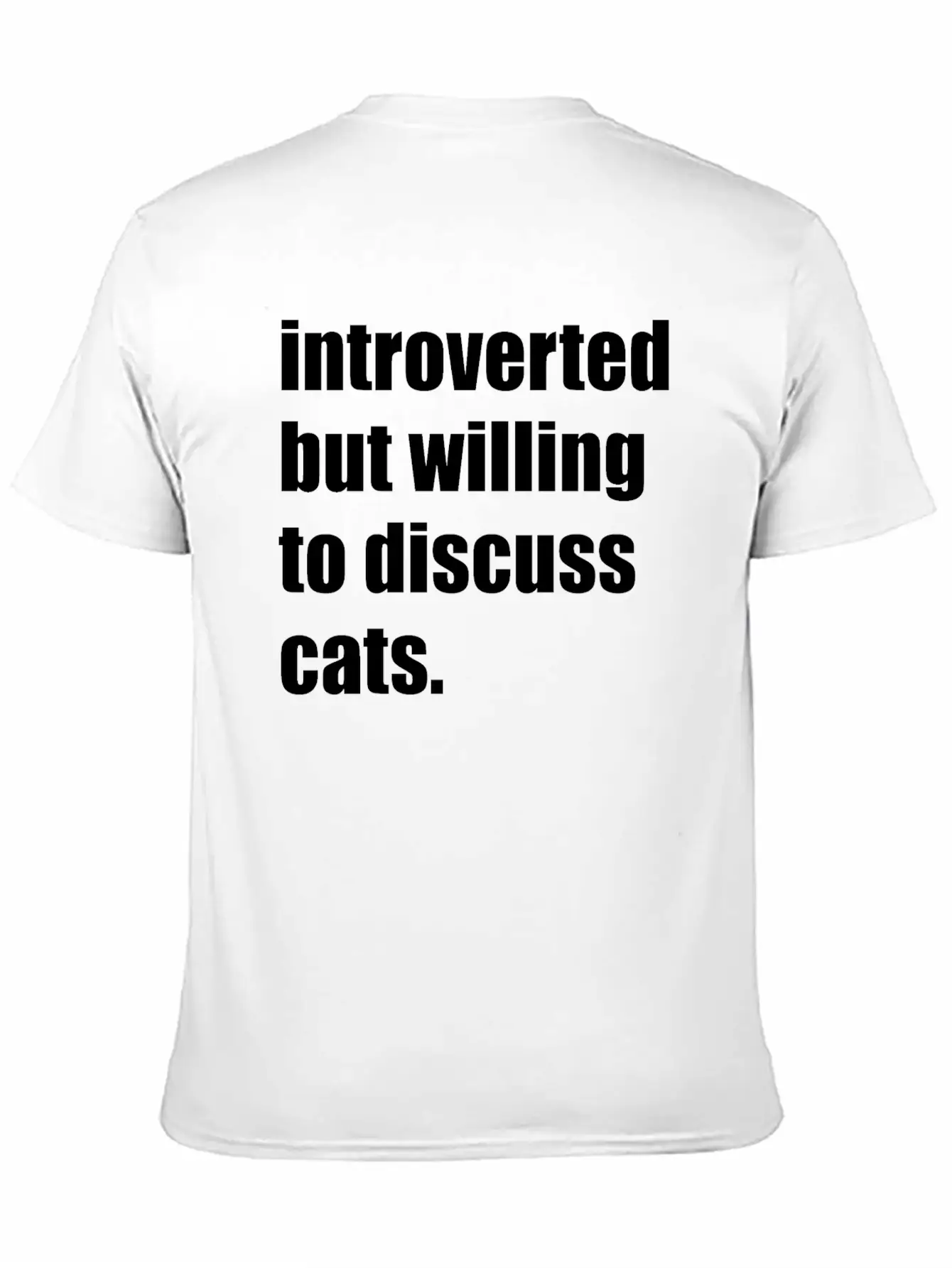 INTROVERTED BUT WILLING TO DISCUSS CATS Essential Cotton Tee For Daily Outfits ¨C Unisex Style