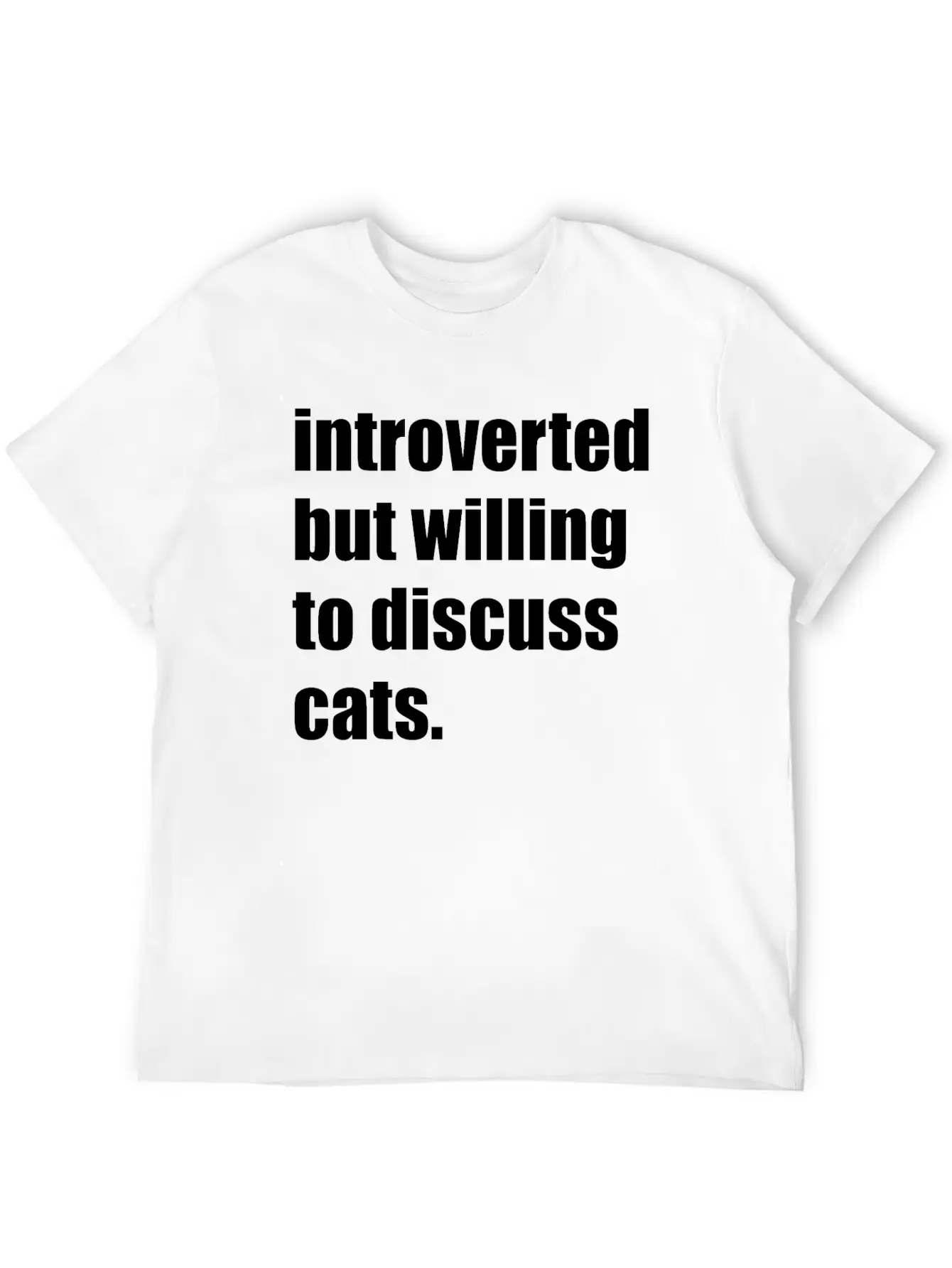 INTROVERTED BUT WILLING TO DISCUSS CATS Essential Cotton Tee For Daily Outfits ¨C Unisex Style
