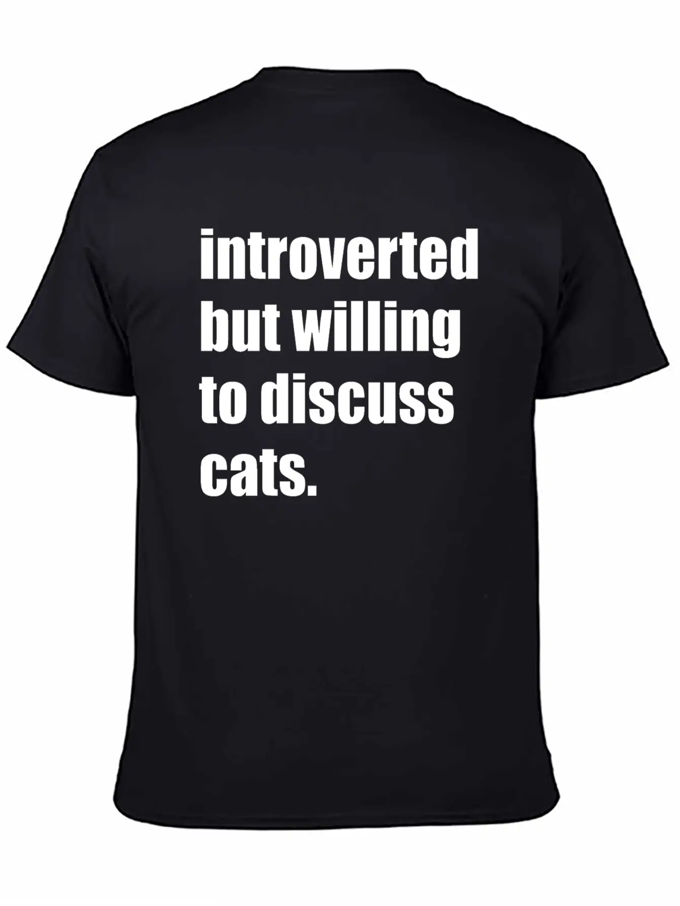 INTROVERTED BUT WILLING TO DISCUSS CATS Essential Cotton Tee For Daily Outfits ¨C Unisex Style
