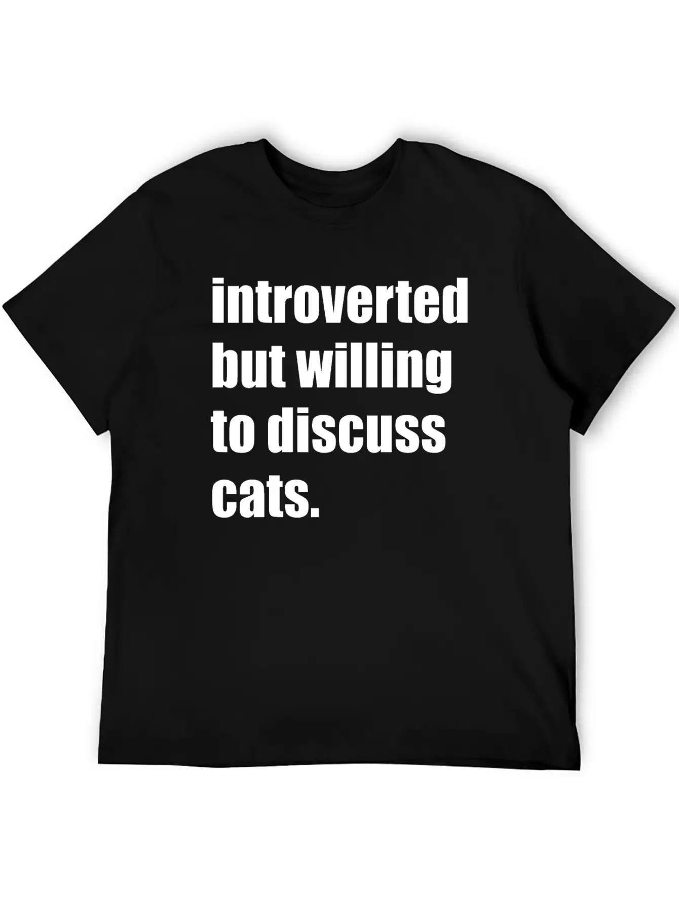 INTROVERTED BUT WILLING TO DISCUSS CATS Essential Cotton Tee For Daily Outfits ¨C Unisex Style
