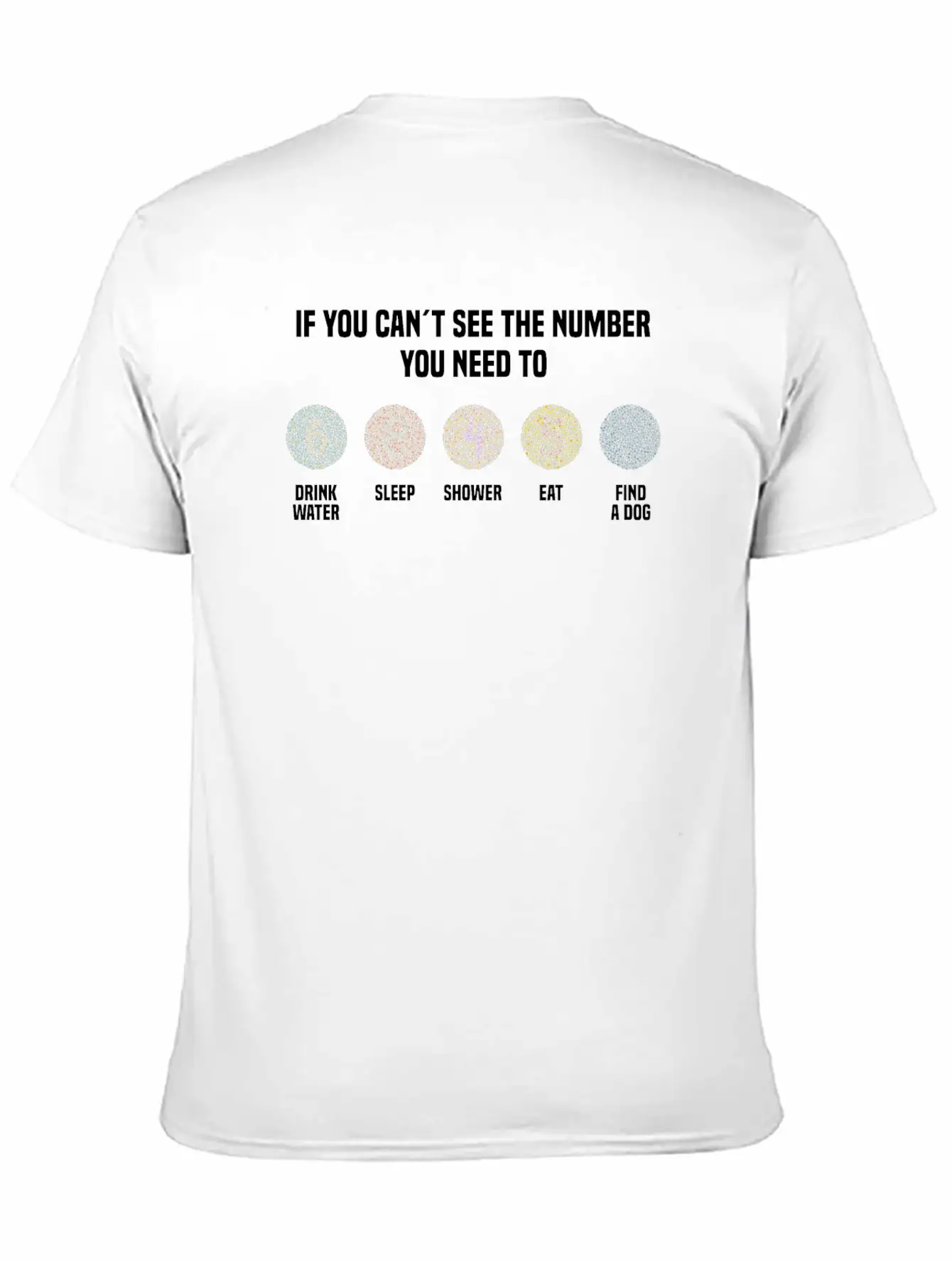 Ishihara Numbers - Find A Dog Essential Cotton Tee For Daily Outfits ¨C Unisex Style