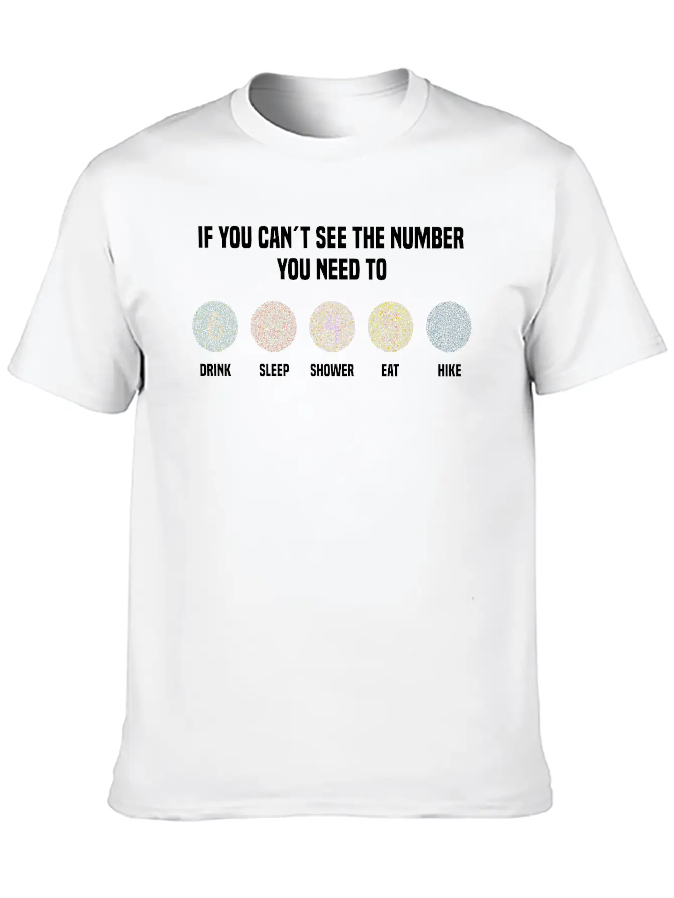 Ishihara Numbers - Hike Essential Cotton Tee For Daily Outfits ¨C Unisex Style