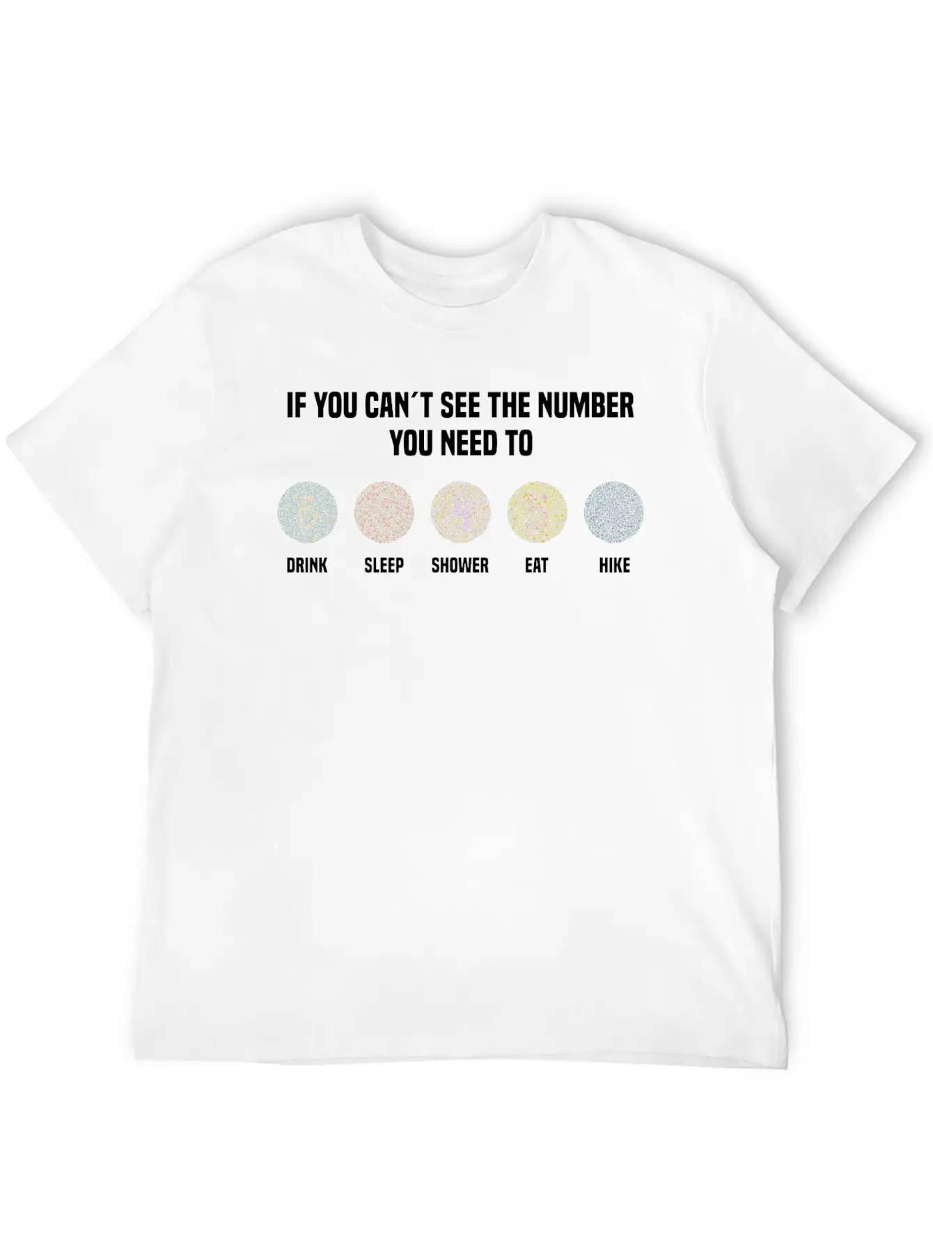 Ishihara Numbers - Hike Essential Cotton Tee For Daily Outfits ¨C Unisex Style