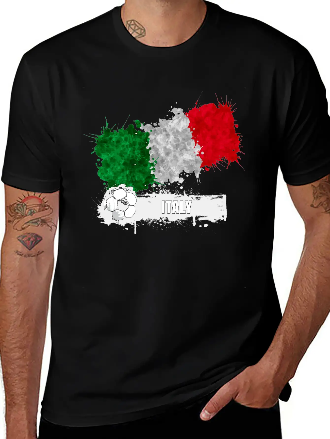 Italy Flag Soccer Flag Soft Cotton Short Sleeve Tee ¨C Unisex Wardrobe Staple