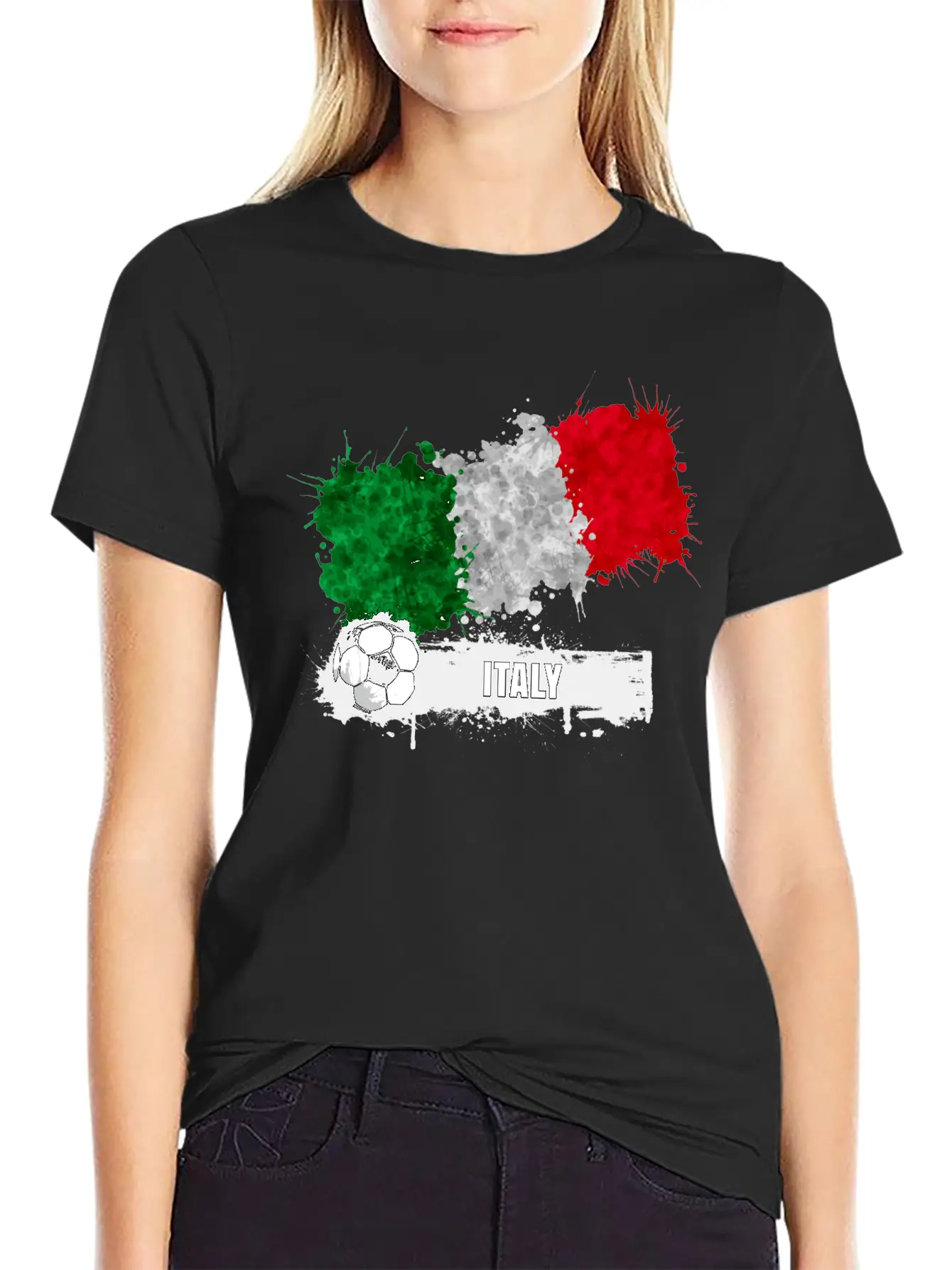 Italy Flag Soccer Flag Soft Cotton Short Sleeve Tee ¨C Unisex Wardrobe Staple