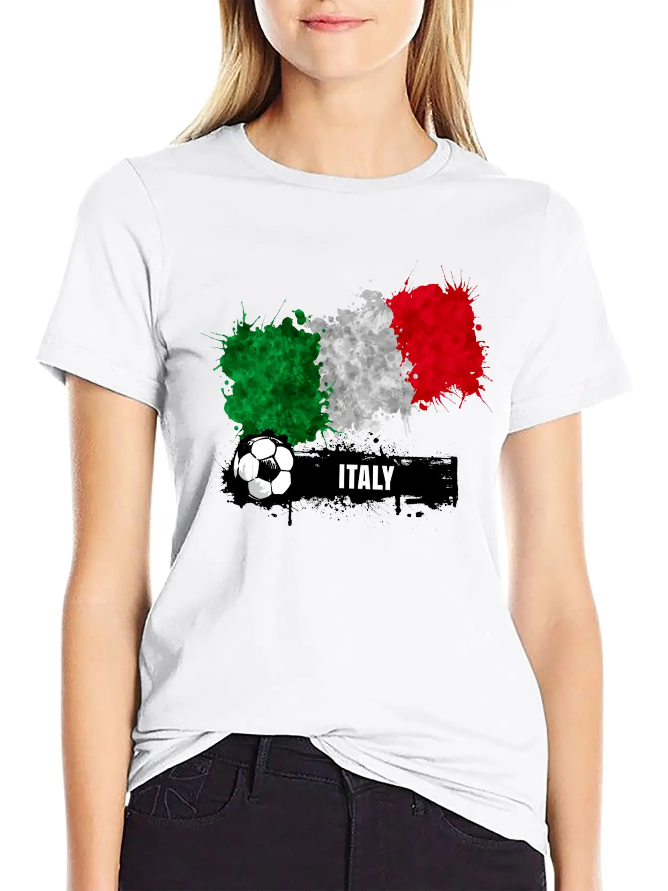 Italy Flag Soccer Flag Soft Cotton Short Sleeve Tee ¨C Unisex Wardrobe Staple
