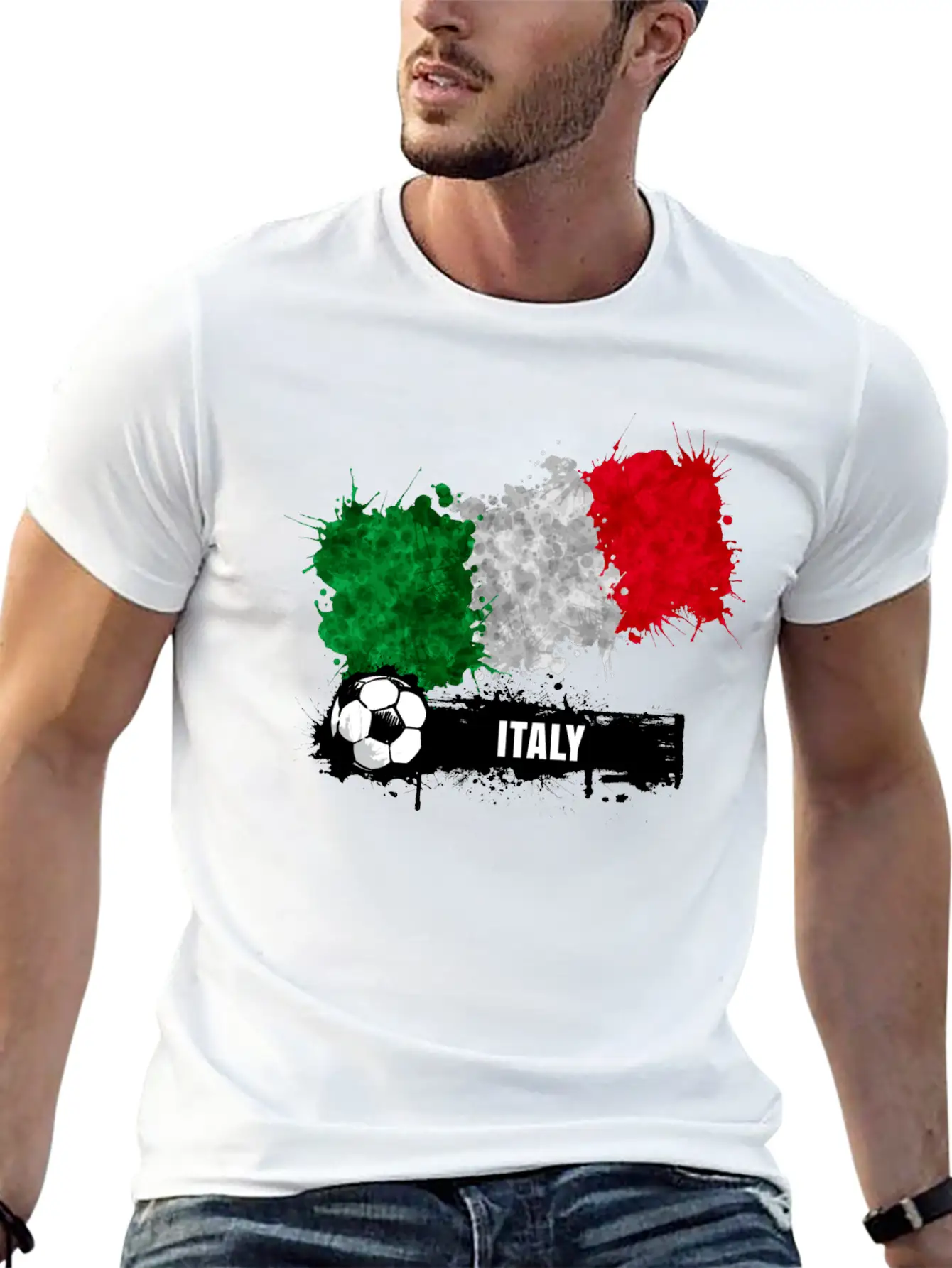 Italy Flag Soccer Flag Soft Cotton Short Sleeve Tee ¨C Unisex Wardrobe Staple