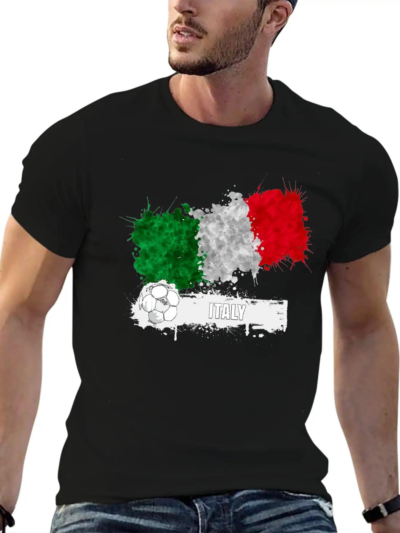 Italy Flag Soccer Flag Soft Cotton Short Sleeve Tee ¨C Unisex Wardrobe Staple