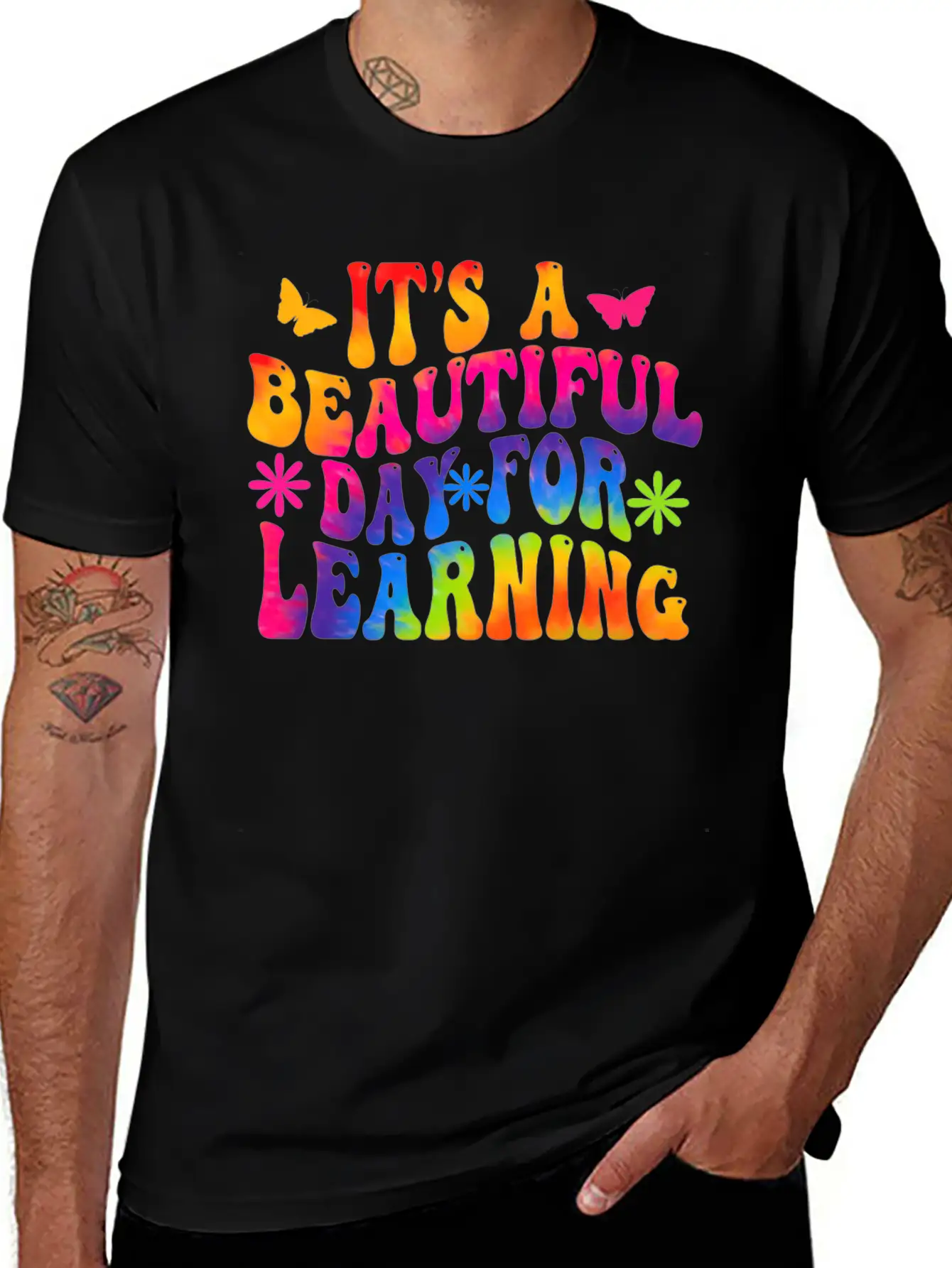 It's A Beautiful Day For Learning Basic Graphic T-Shirt ¨C Daily Comfort In Soft Cotton