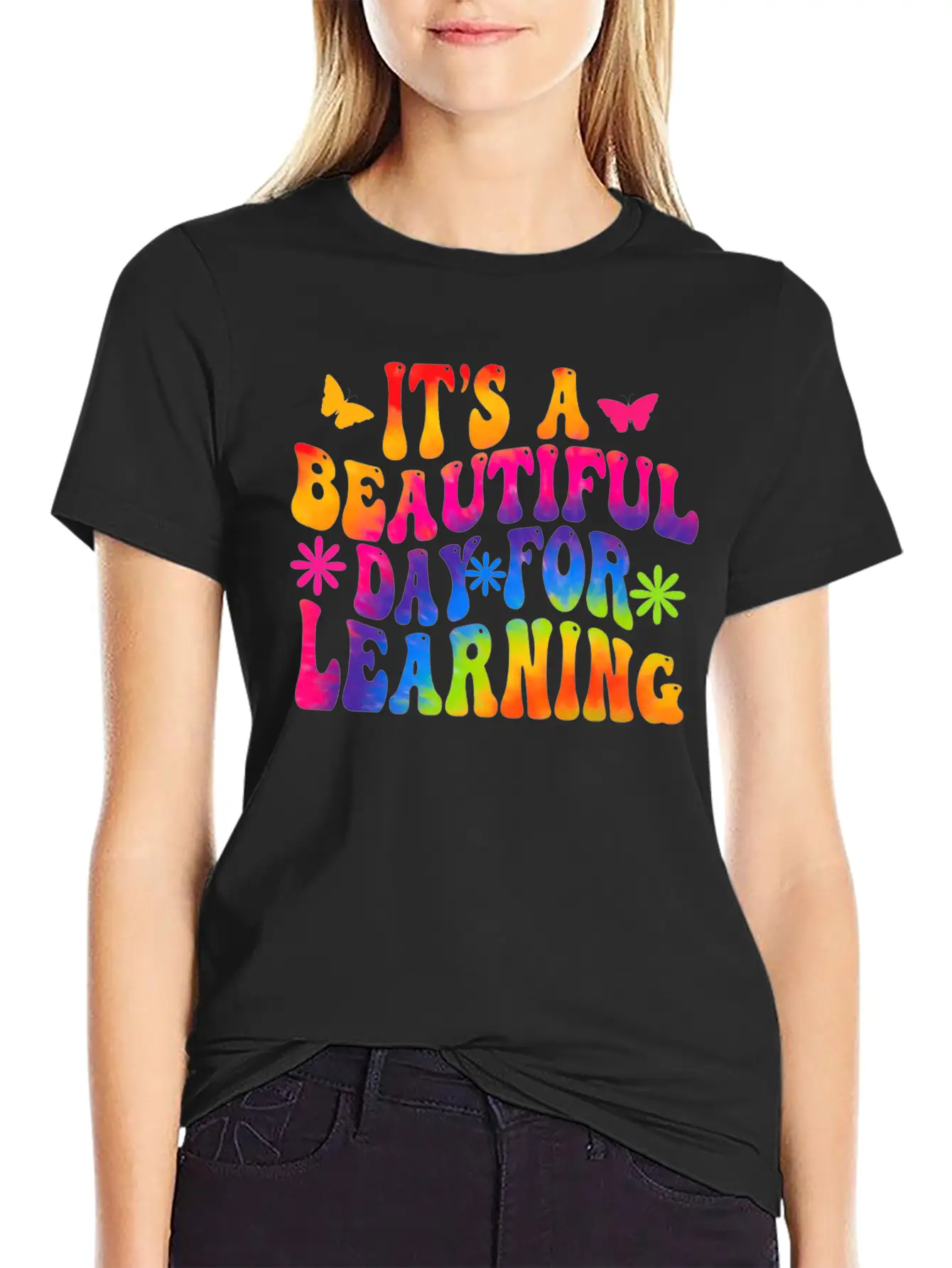 It's A Beautiful Day For Learning Basic Graphic T-Shirt ¨C Daily Comfort In Soft Cotton