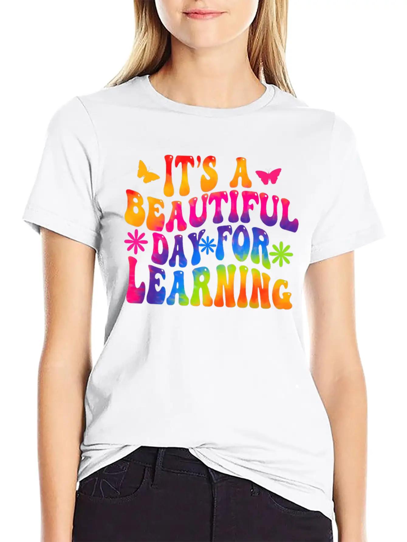 It's A Beautiful Day For Learning Basic Graphic T-Shirt ¨C Daily Comfort In Soft Cotton