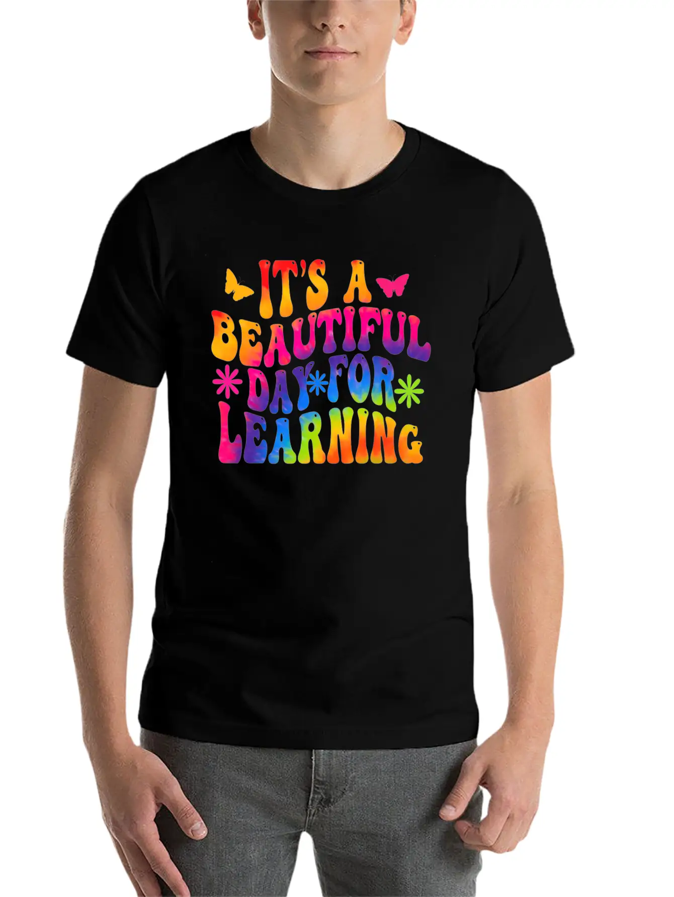 It's A Beautiful Day For Learning Basic Graphic T-Shirt ¨C Daily Comfort In Soft Cotton
