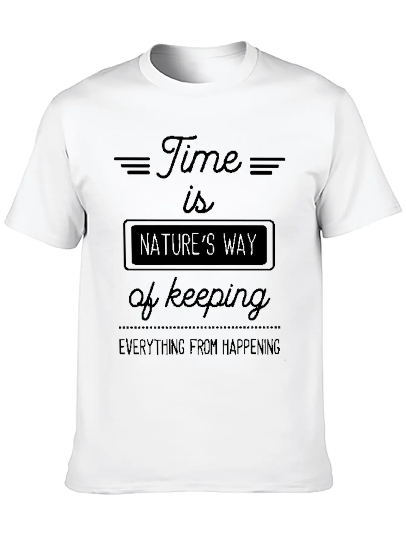 It's About Arranging Time Basic Graphic T-Shirt ¨C Daily Comfort In Soft Cotton