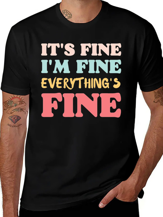 It's Fine Colorful Essential Cotton Tee For Daily Outfits ¨C Unisex Style