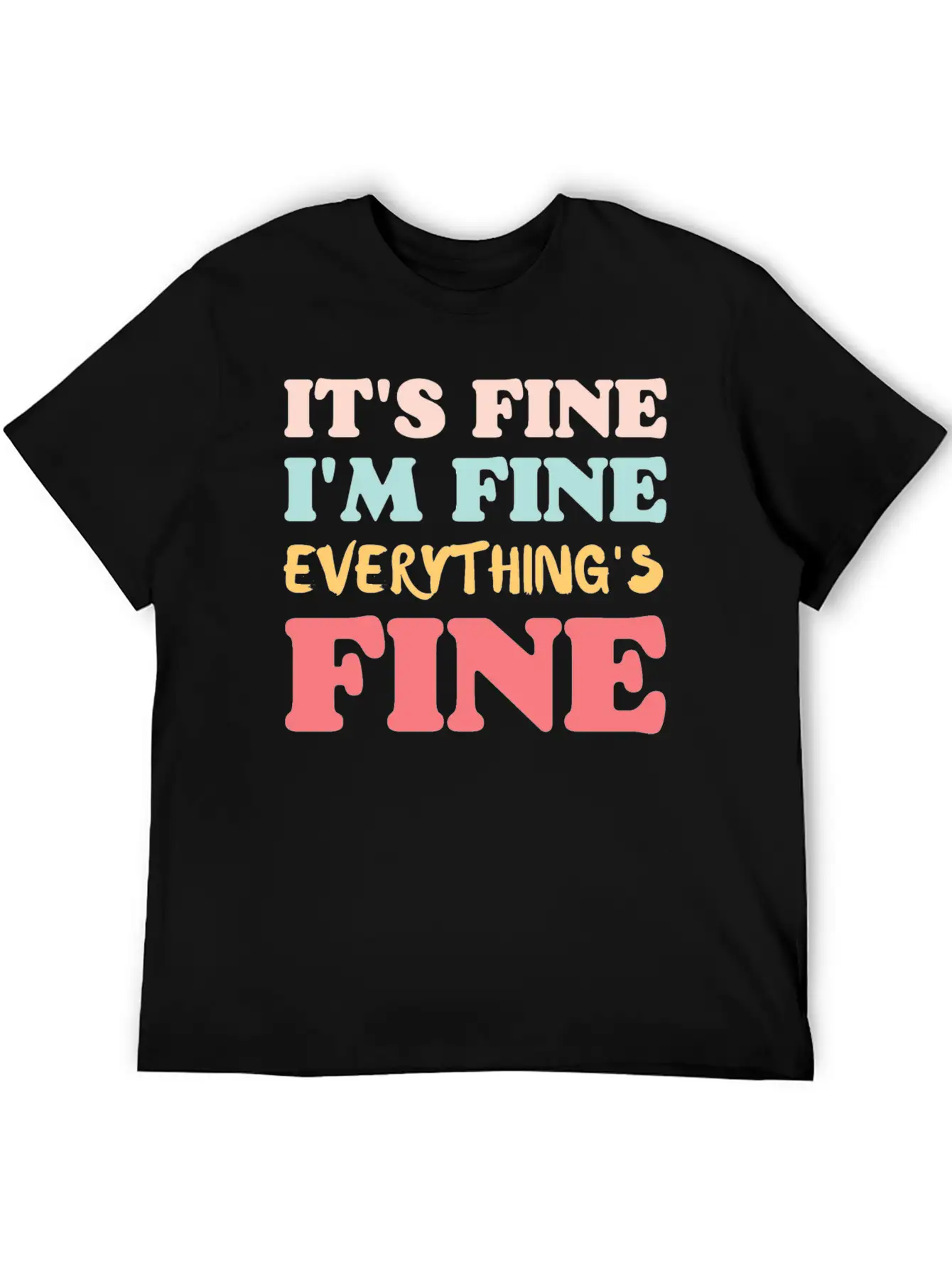 It's Fine Colorful Essential Cotton Tee For Daily Outfits ¨C Unisex Style