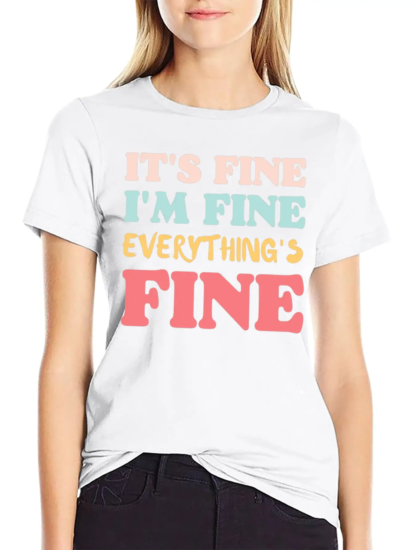 It's Fine Colorful Essential Cotton Tee For Daily Outfits ¨C Unisex Style