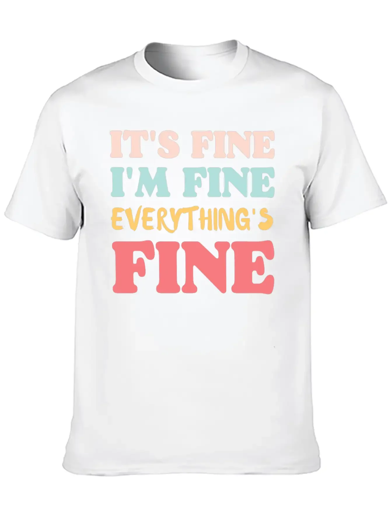 It's Fine Colorful Essential Cotton Tee For Daily Outfits ¨C Unisex Style