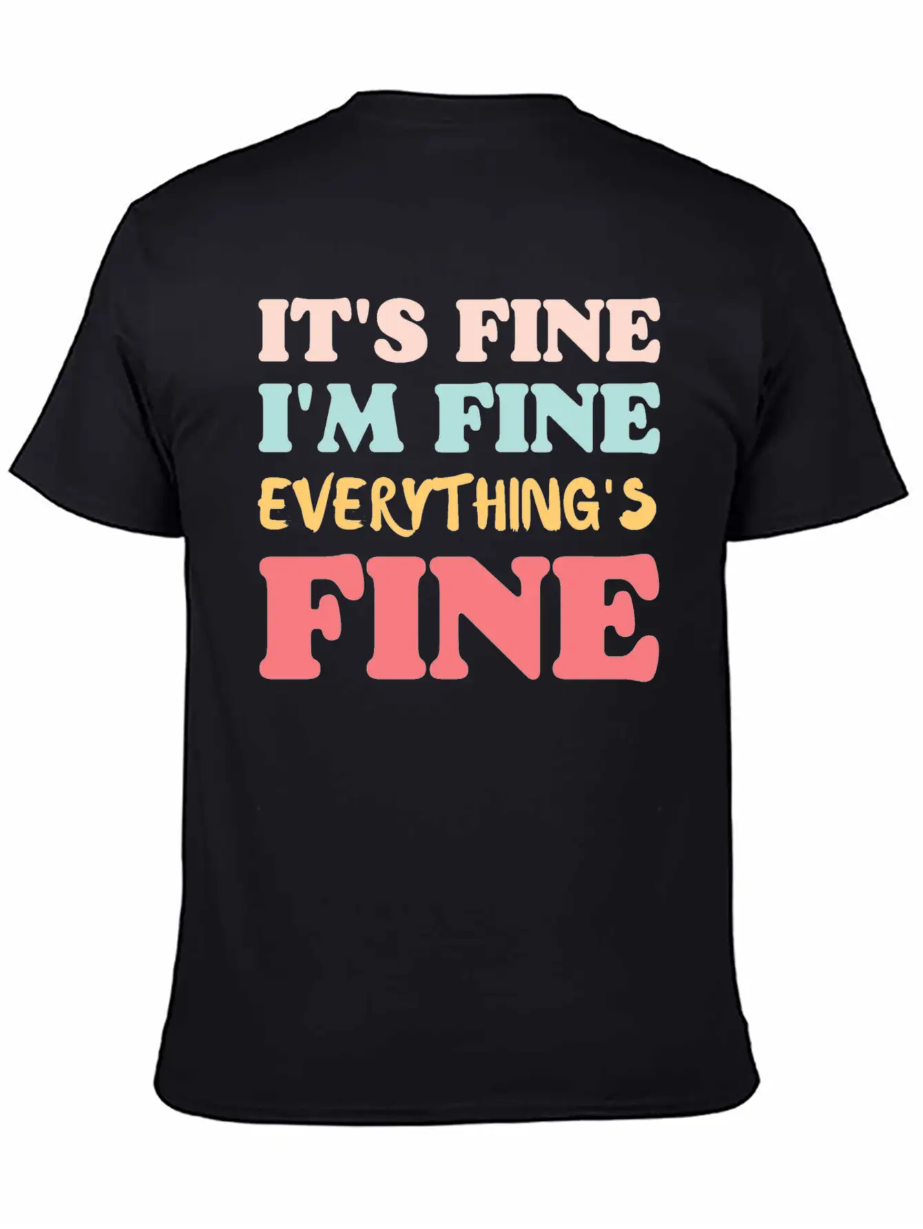 It's Fine Colorful Essential Cotton Tee For Daily Outfits ¨C Unisex Style