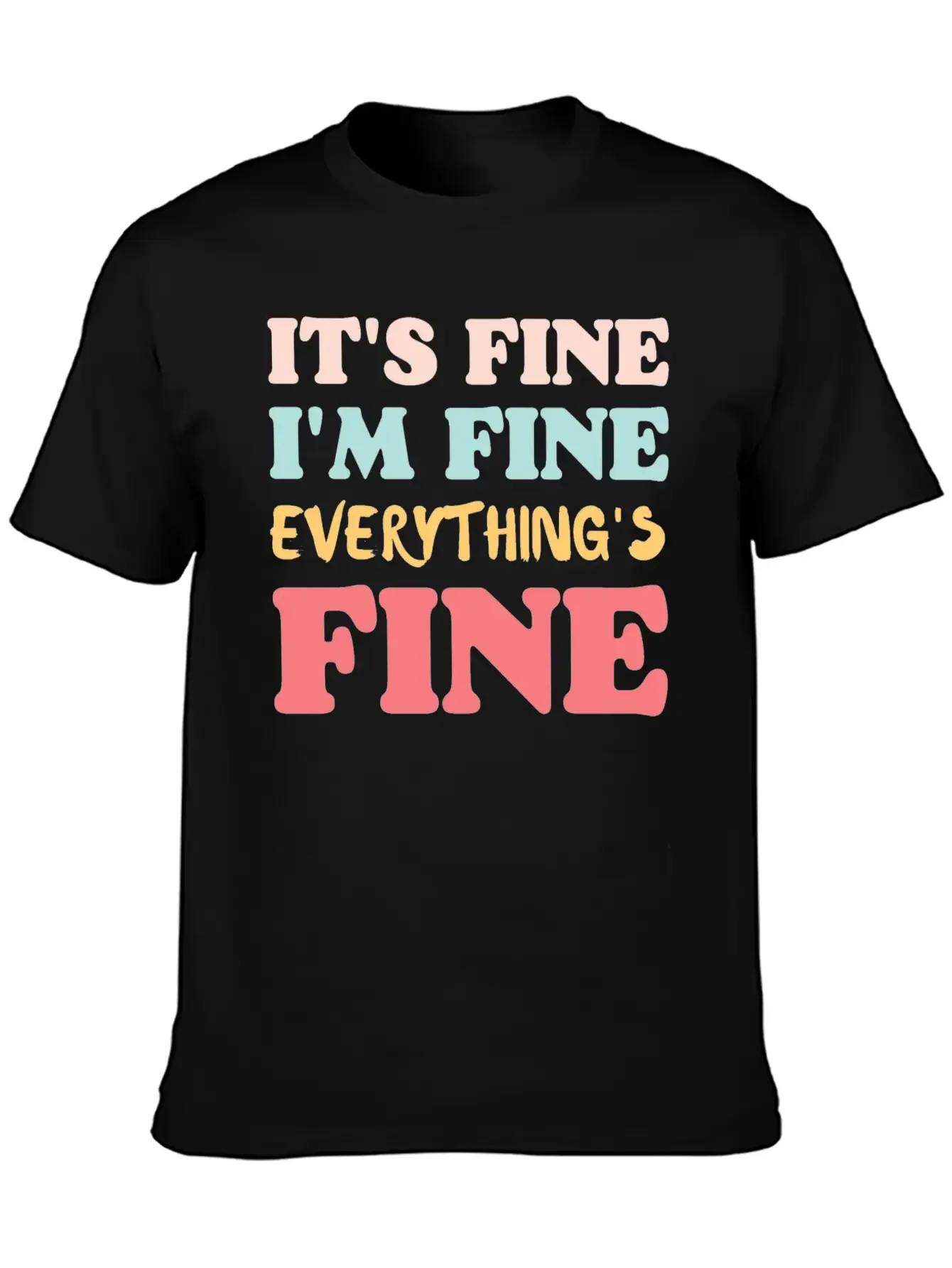 It's Fine Colorful Essential Cotton Tee For Daily Outfits ¨C Unisex Style