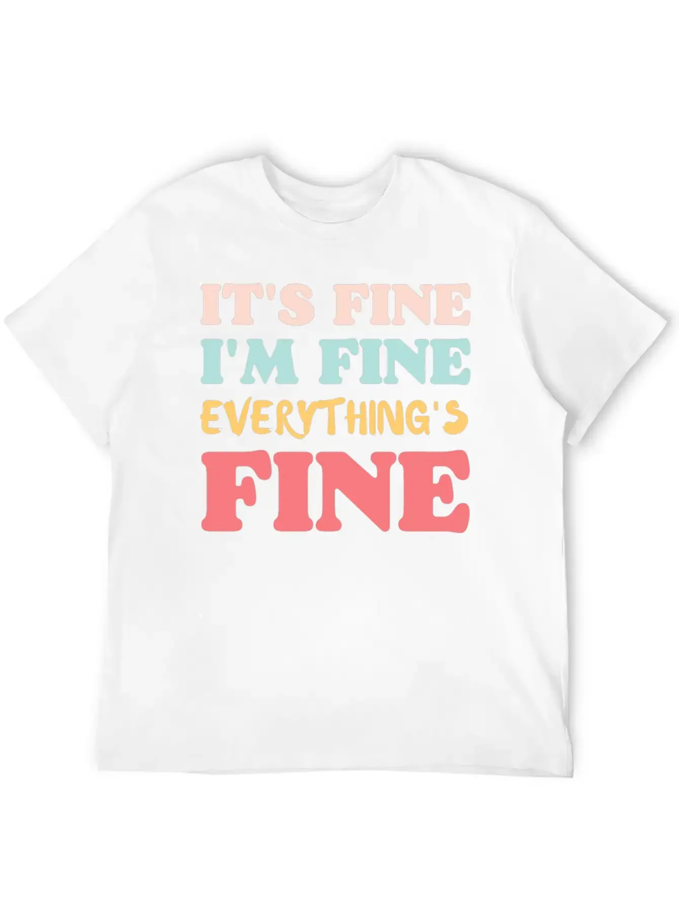It's Fine Colorful Essential Cotton Tee For Daily Outfits ¨C Unisex Style