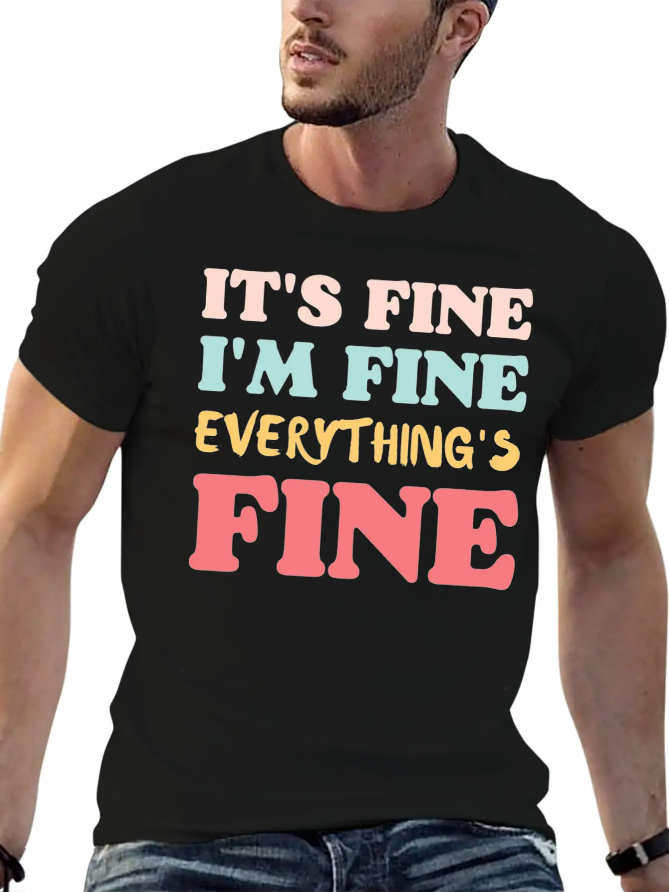 It's Fine Colorful Essential Cotton Tee For Daily Outfits ¨C Unisex Style
