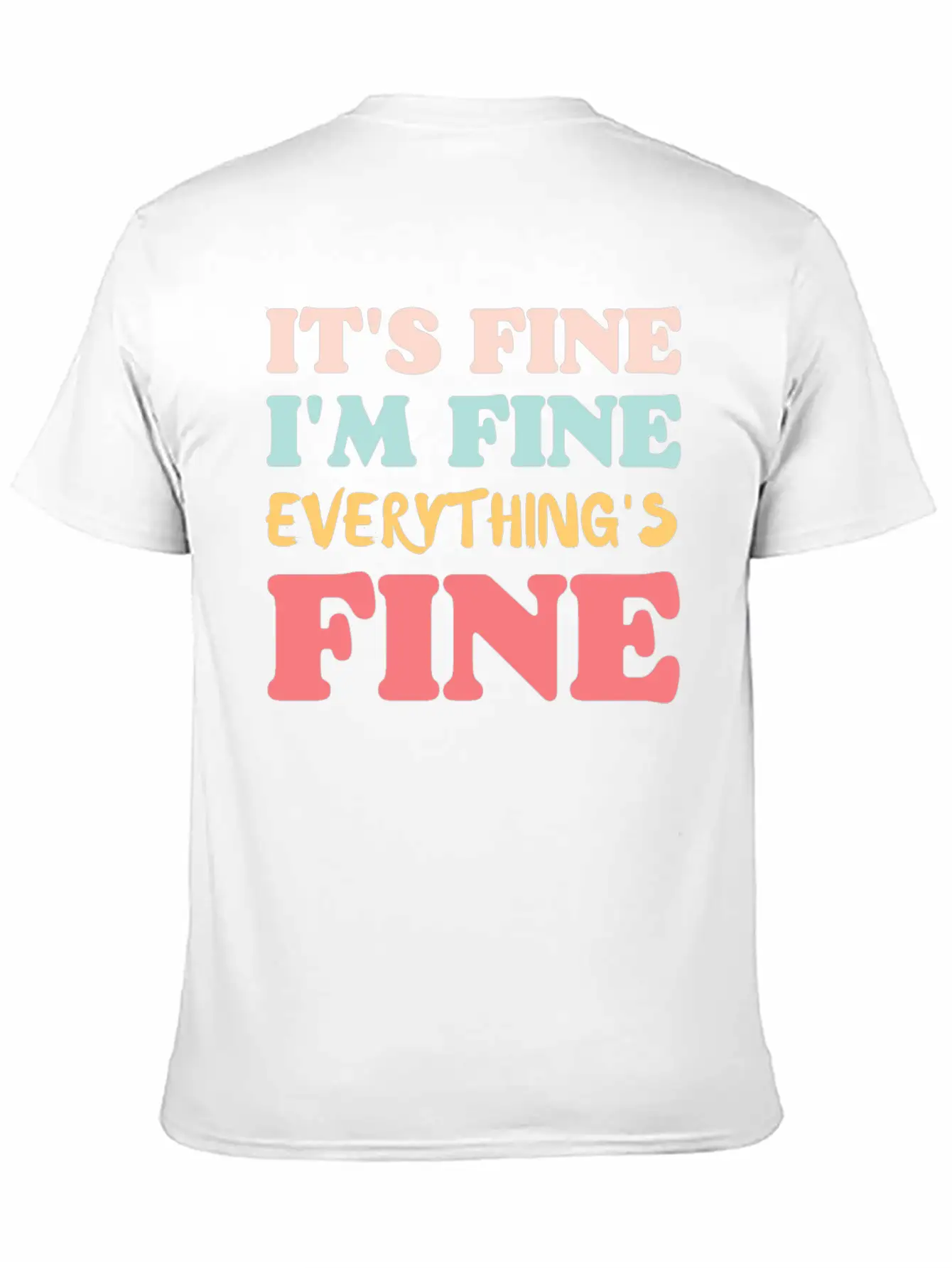 It's Fine Colorful Essential Cotton Tee For Daily Outfits ¨C Unisex Style