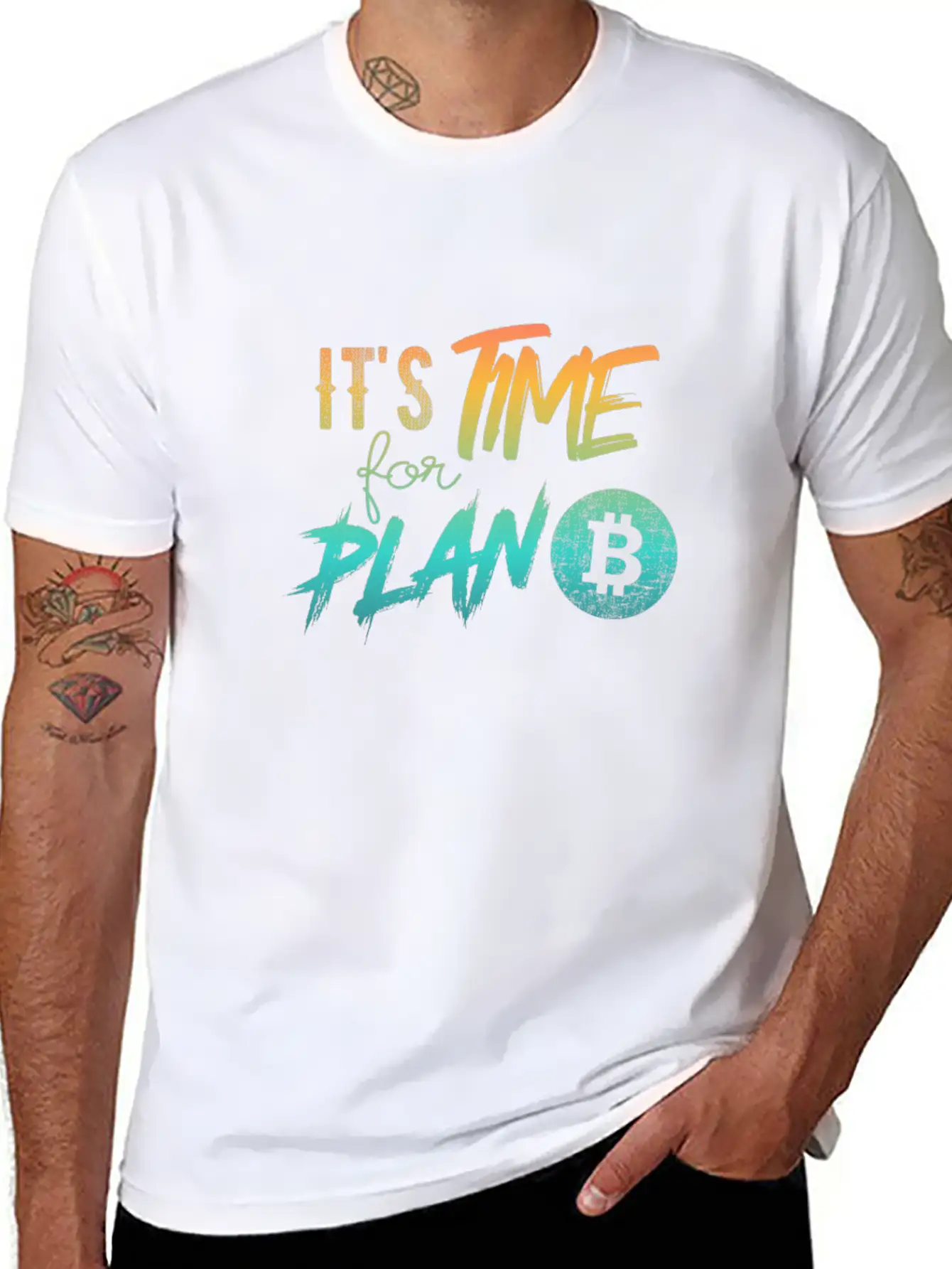 It's Time For Plan B - Bitcoin, Cryptos, Hodlers Soft Cotton Short Sleeve Tee ¨C Unisex Wardrobe Staple