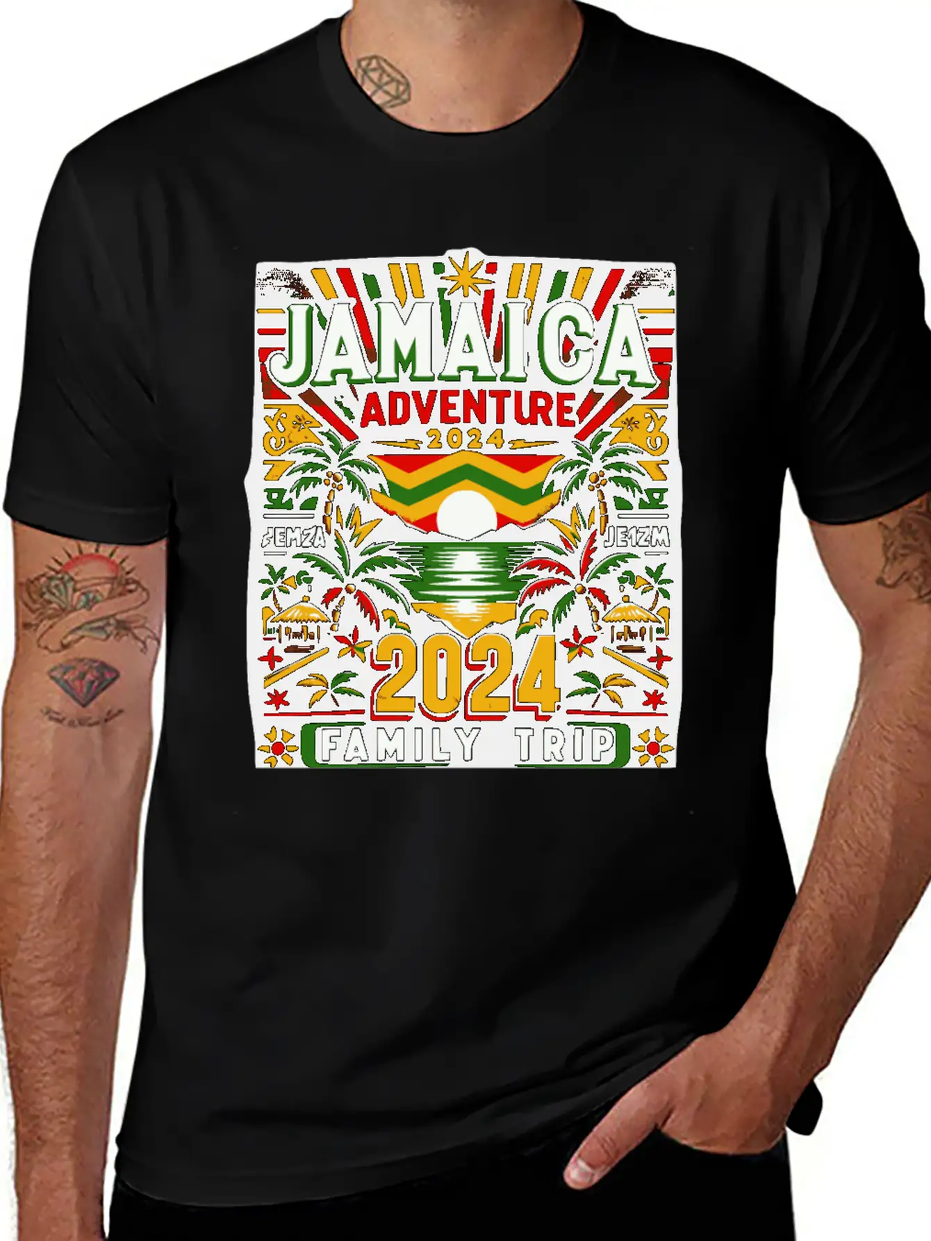Jamaica 2024 Adventure - Family Trip Tropical Tee Basic Graphic T-Shirt ¨C Daily Comfort In Soft Cotton