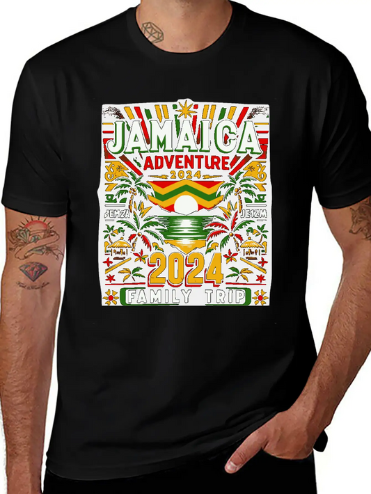Jamaica 2024 Adventure - Family Trip Tropical Tee Basic Graphic T-Shirt ¨C Daily Comfort In Soft Cotton